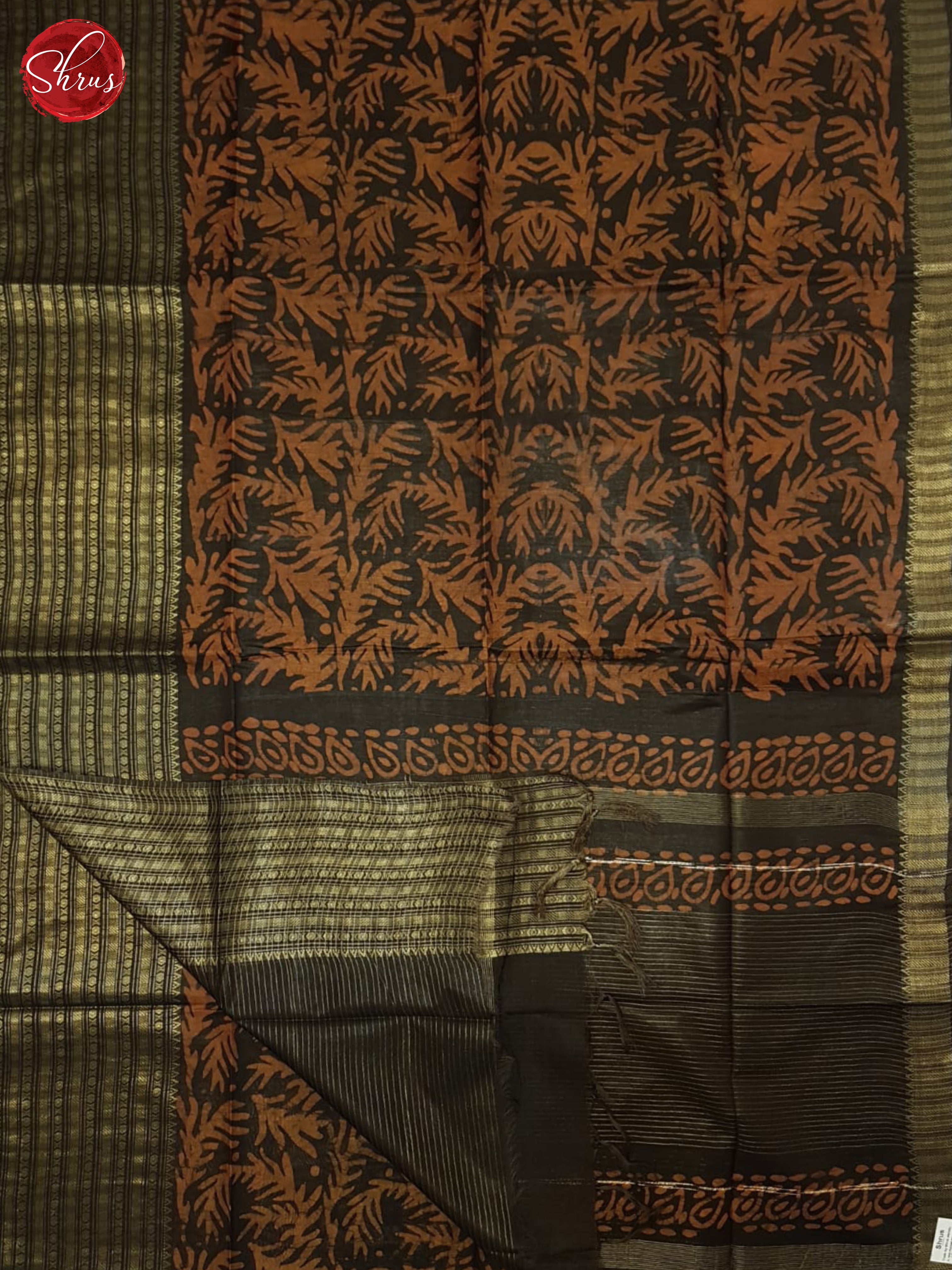 Black& Orange- Bhatik saree - Shop on ShrusEternity.com