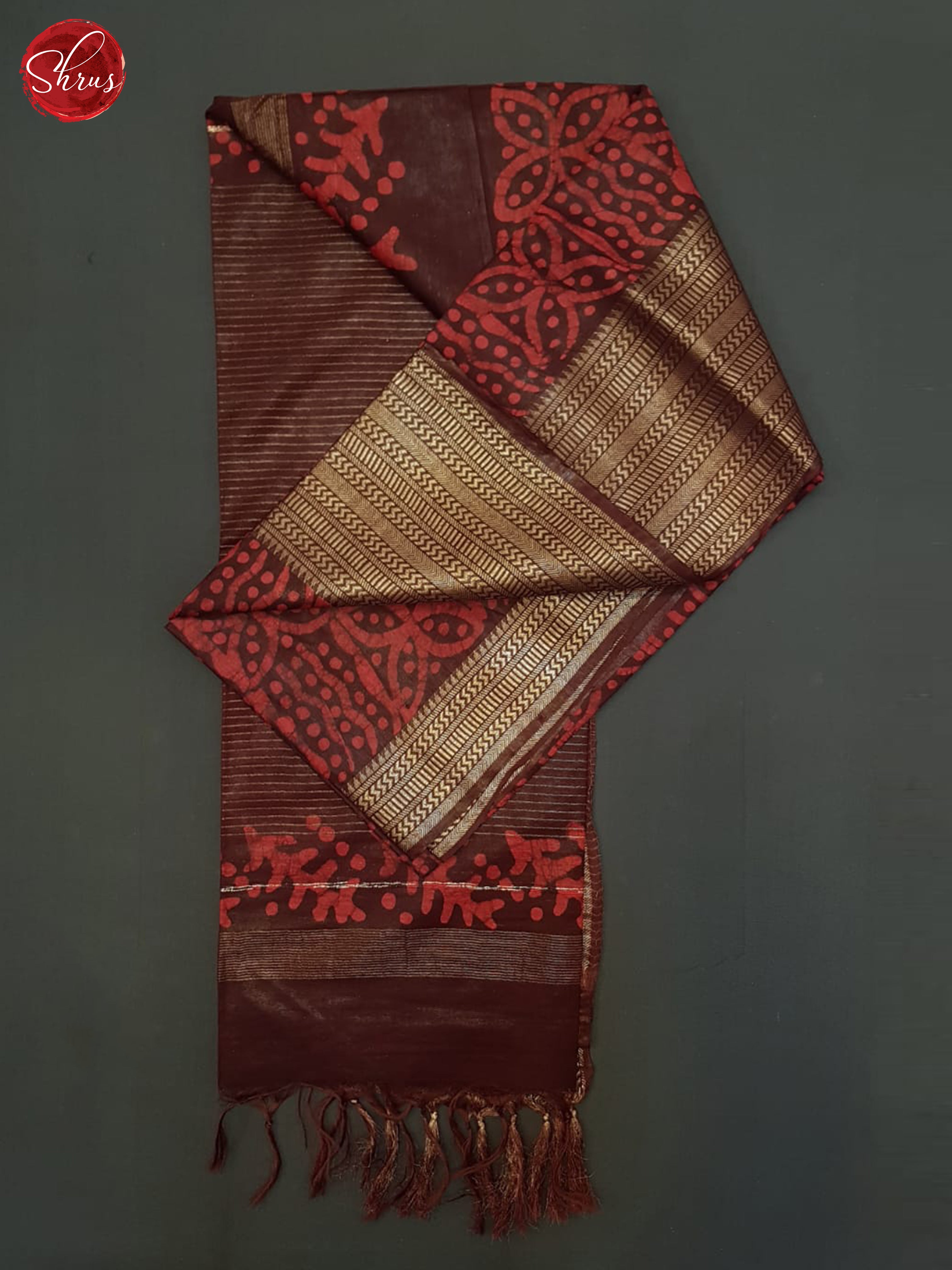 Red And Brown- Bhatik Saree - Shop on ShrusEternity.com