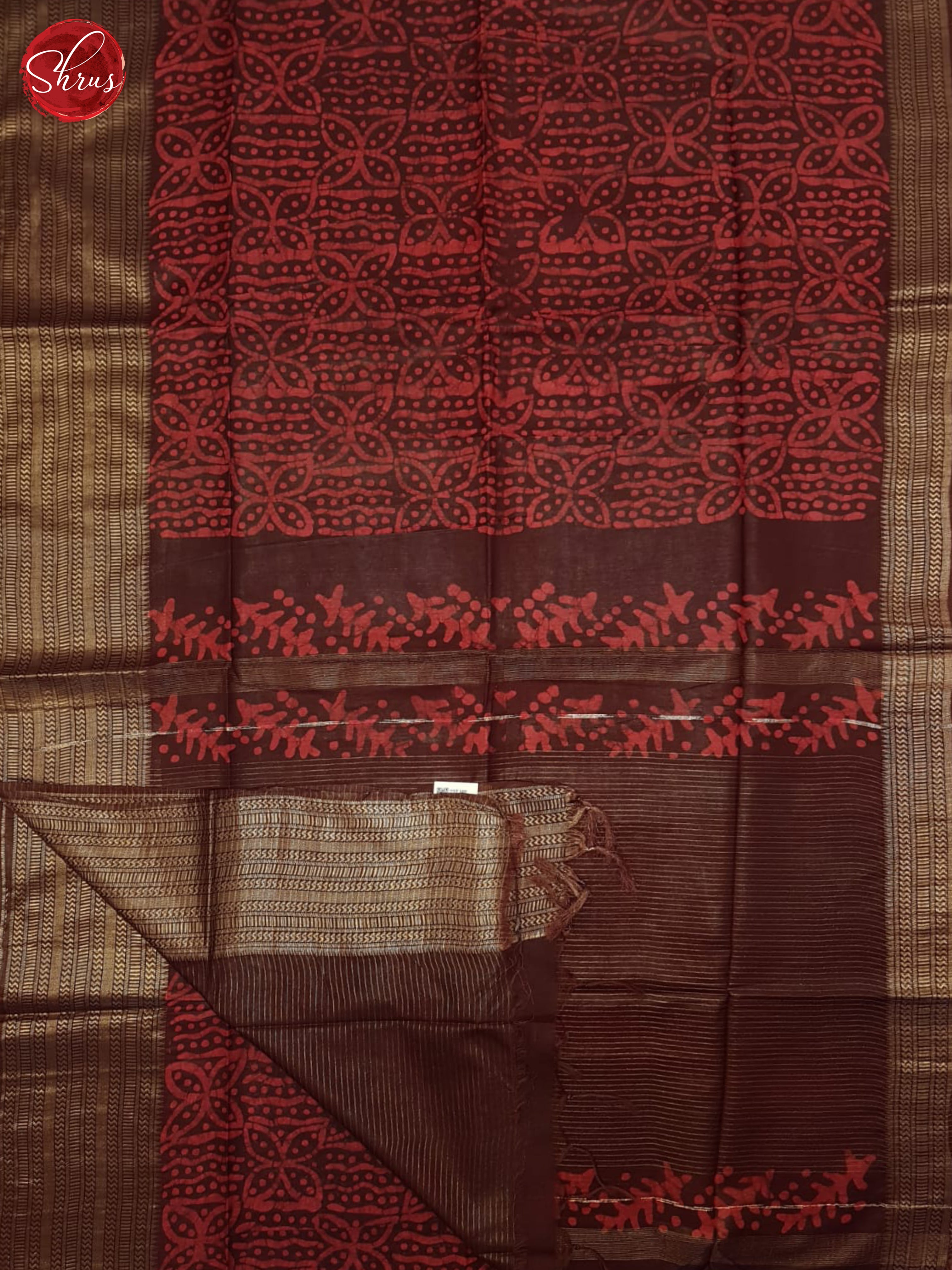 Red And Brown- Bhatik Saree - Shop on ShrusEternity.com