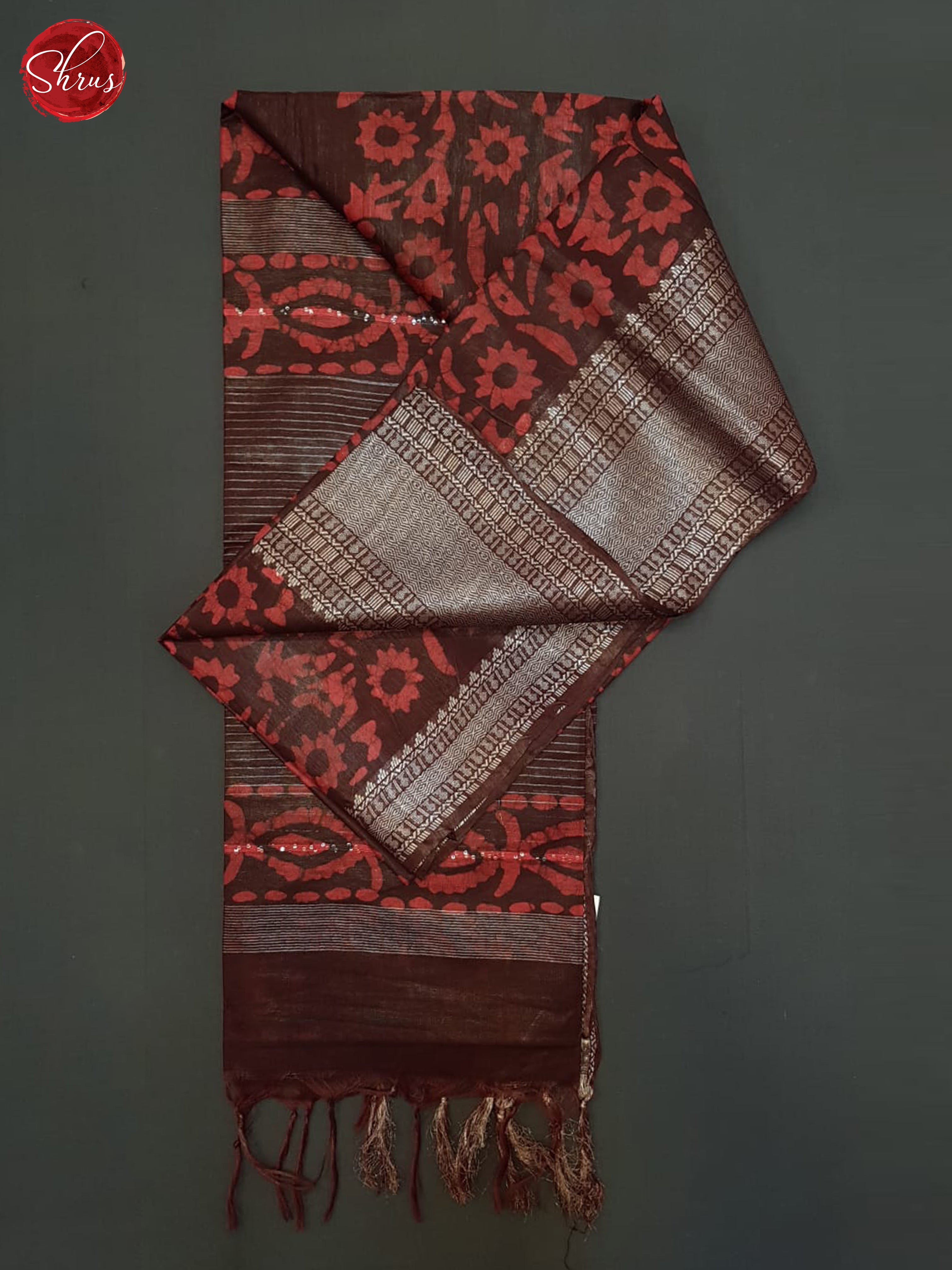 Red And Brown- Bhatik Saree - Shop on ShrusEternity.com