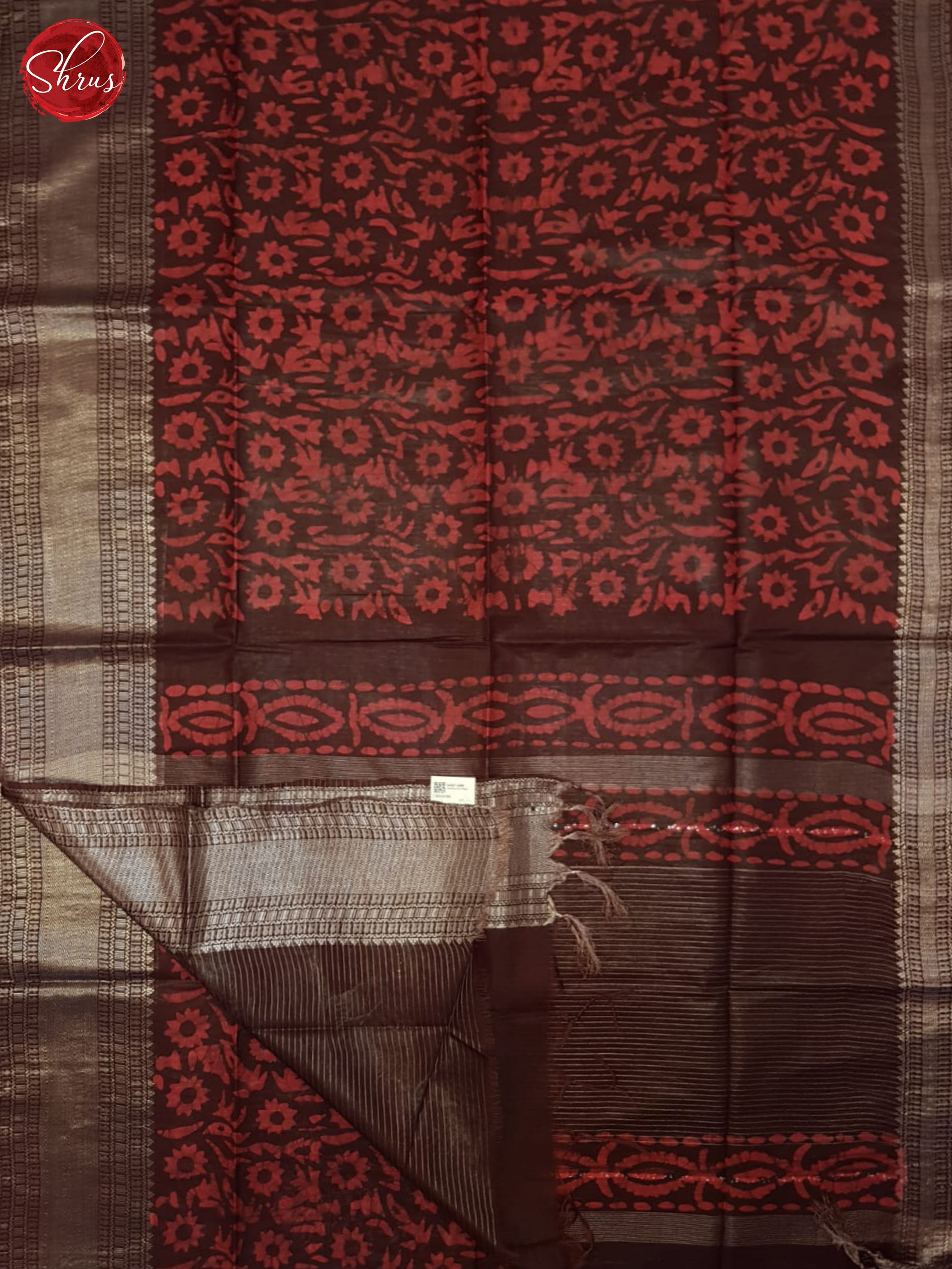 Red And Brown- Bhatik Saree - Shop on ShrusEternity.com