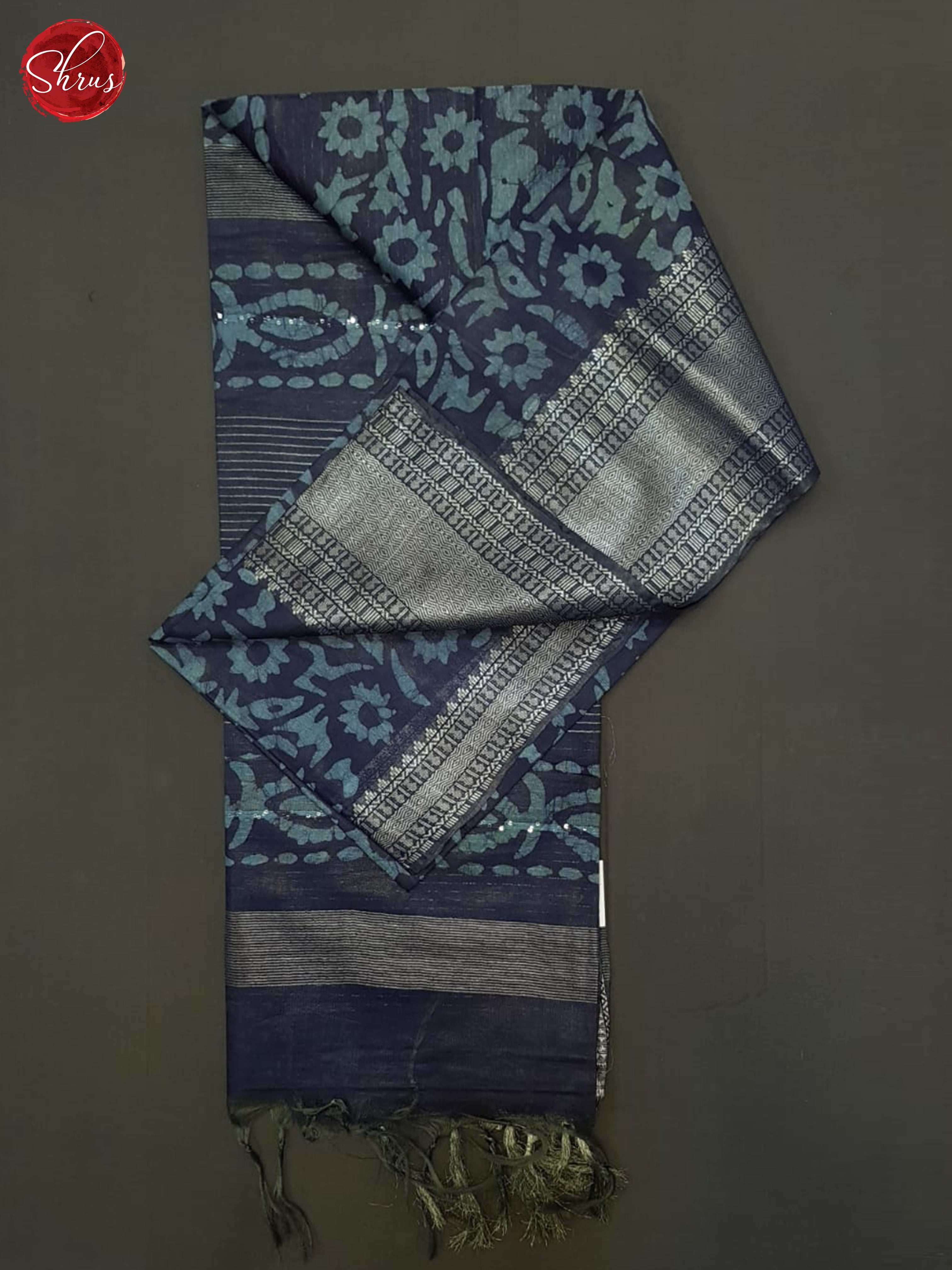 Blue(Single Tone)- Bhatik Saree - Shop on ShrusEternity.com
