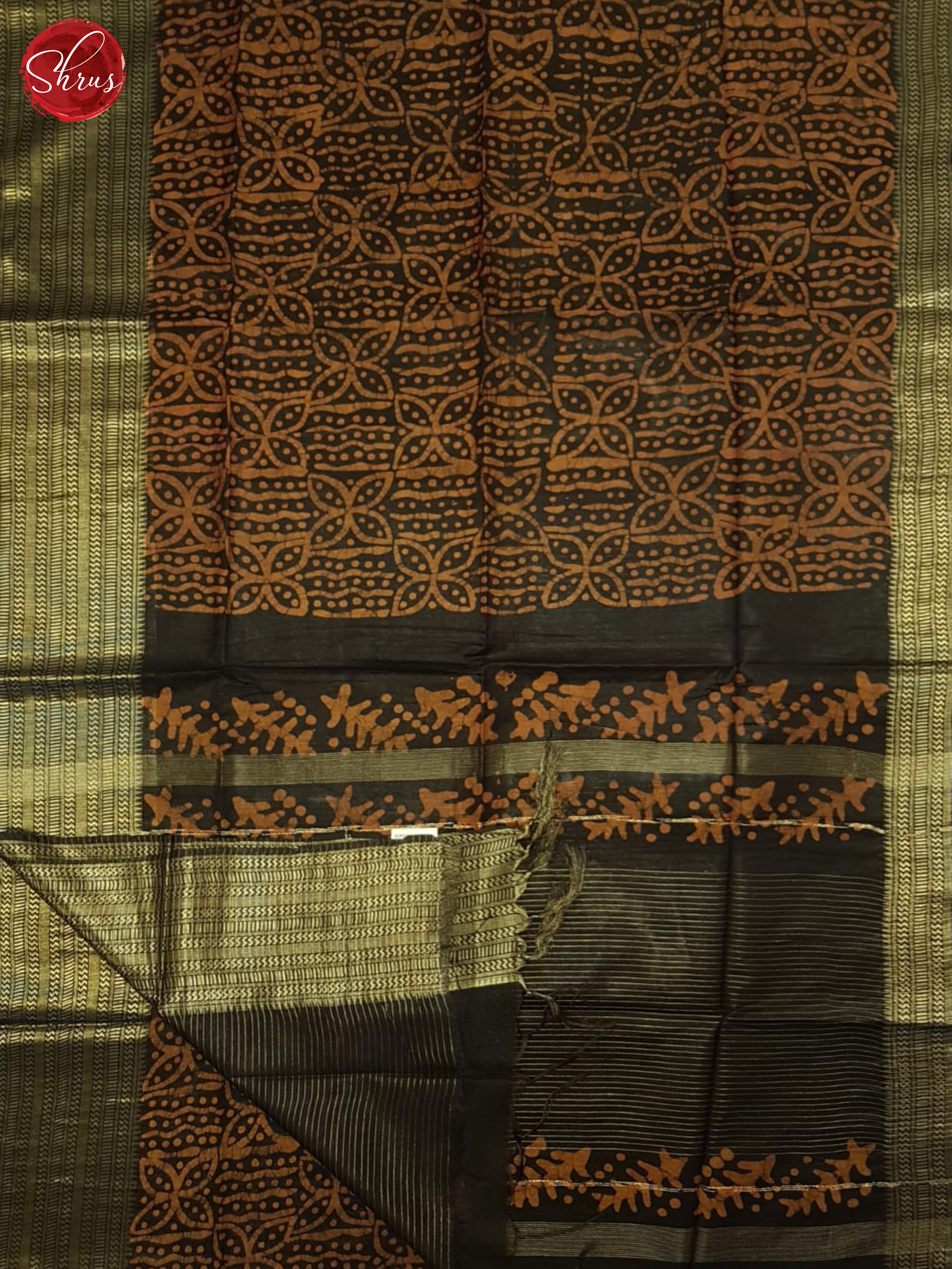 Orange And Black- Bhatik Saree - Shop on ShrusEternity.com