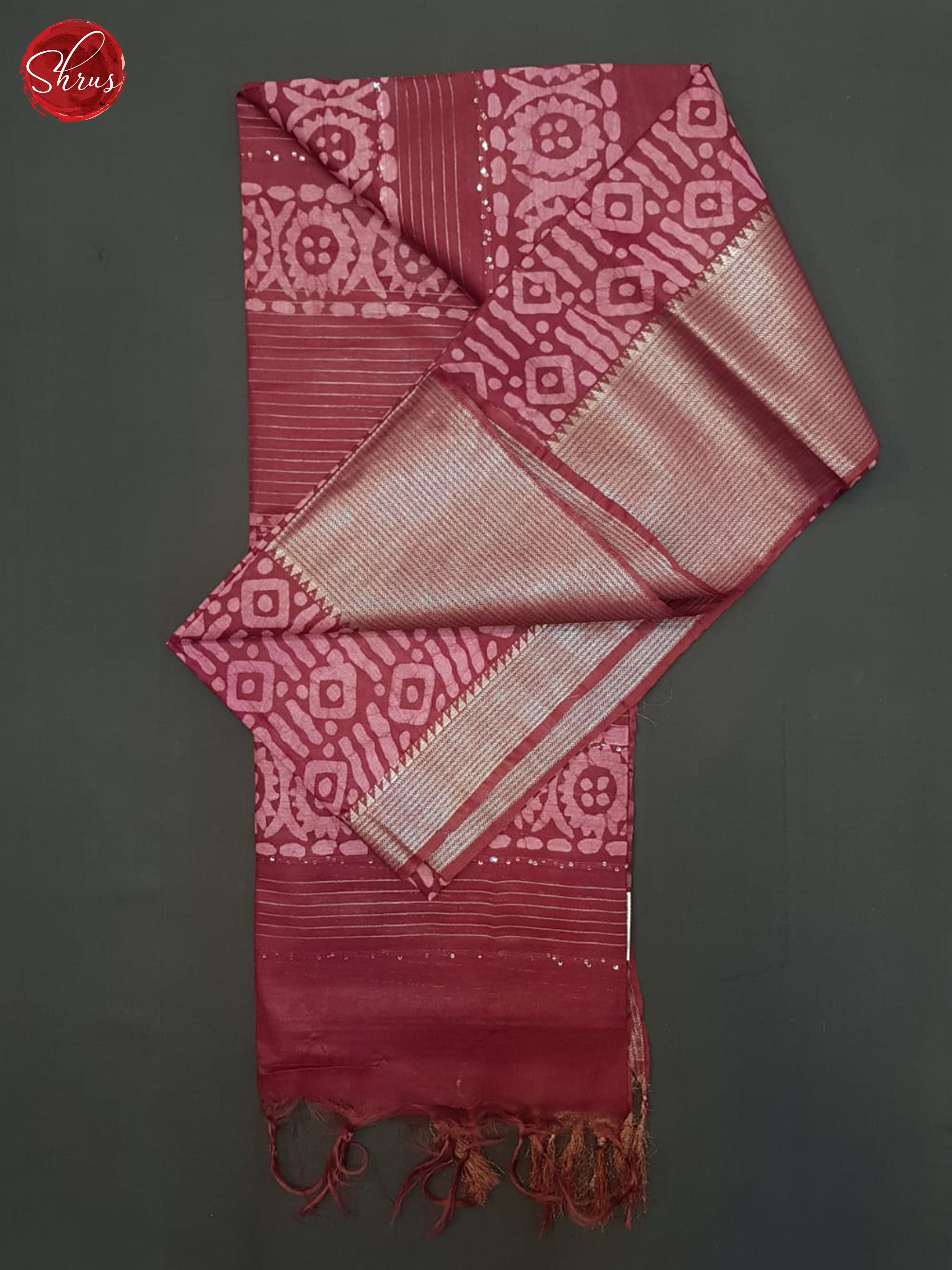Maroon & Pink - Bhatik Saree - Shop on ShrusEternity.com