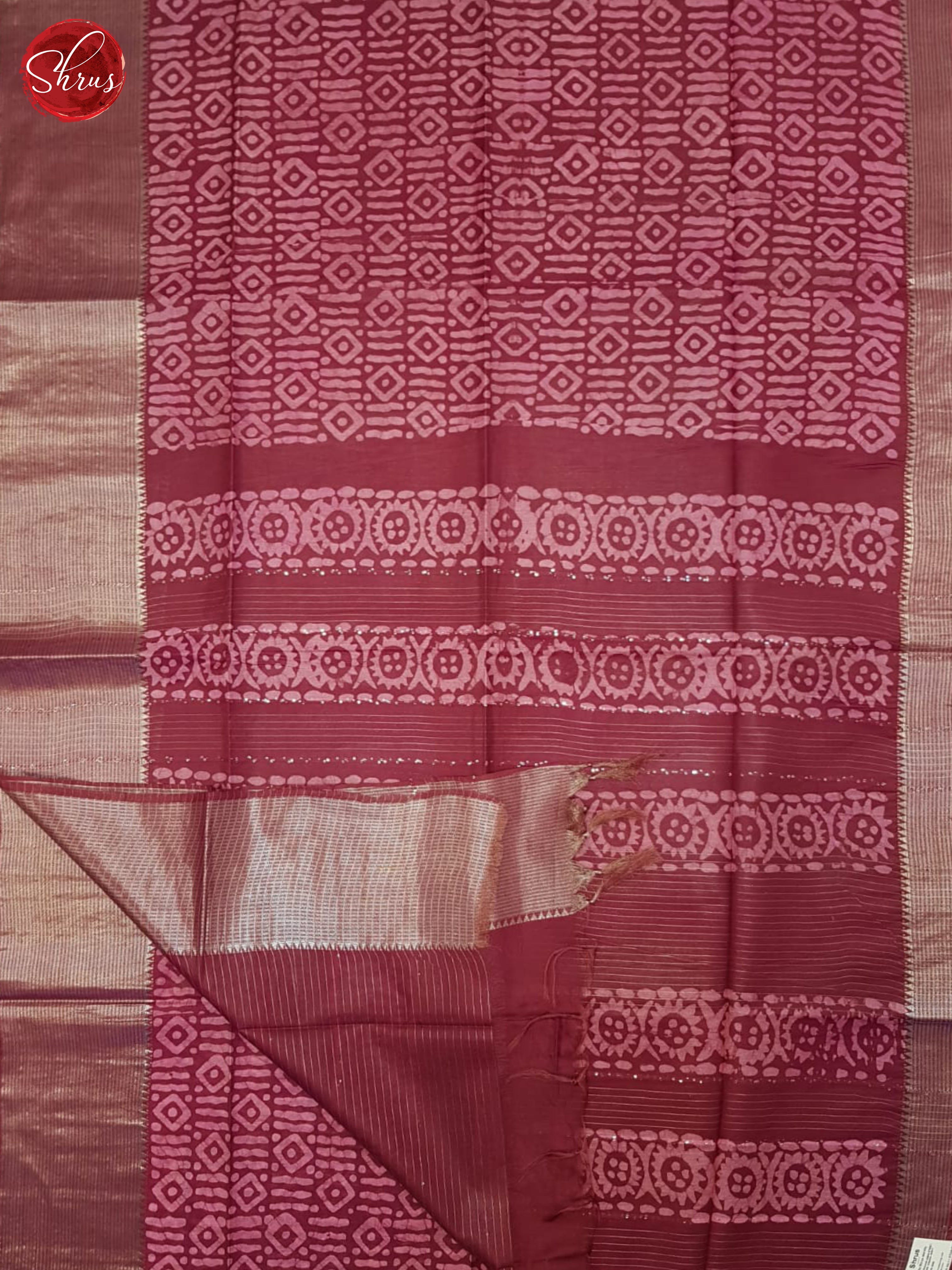 Maroon & Pink - Bhatik Saree - Shop on ShrusEternity.com