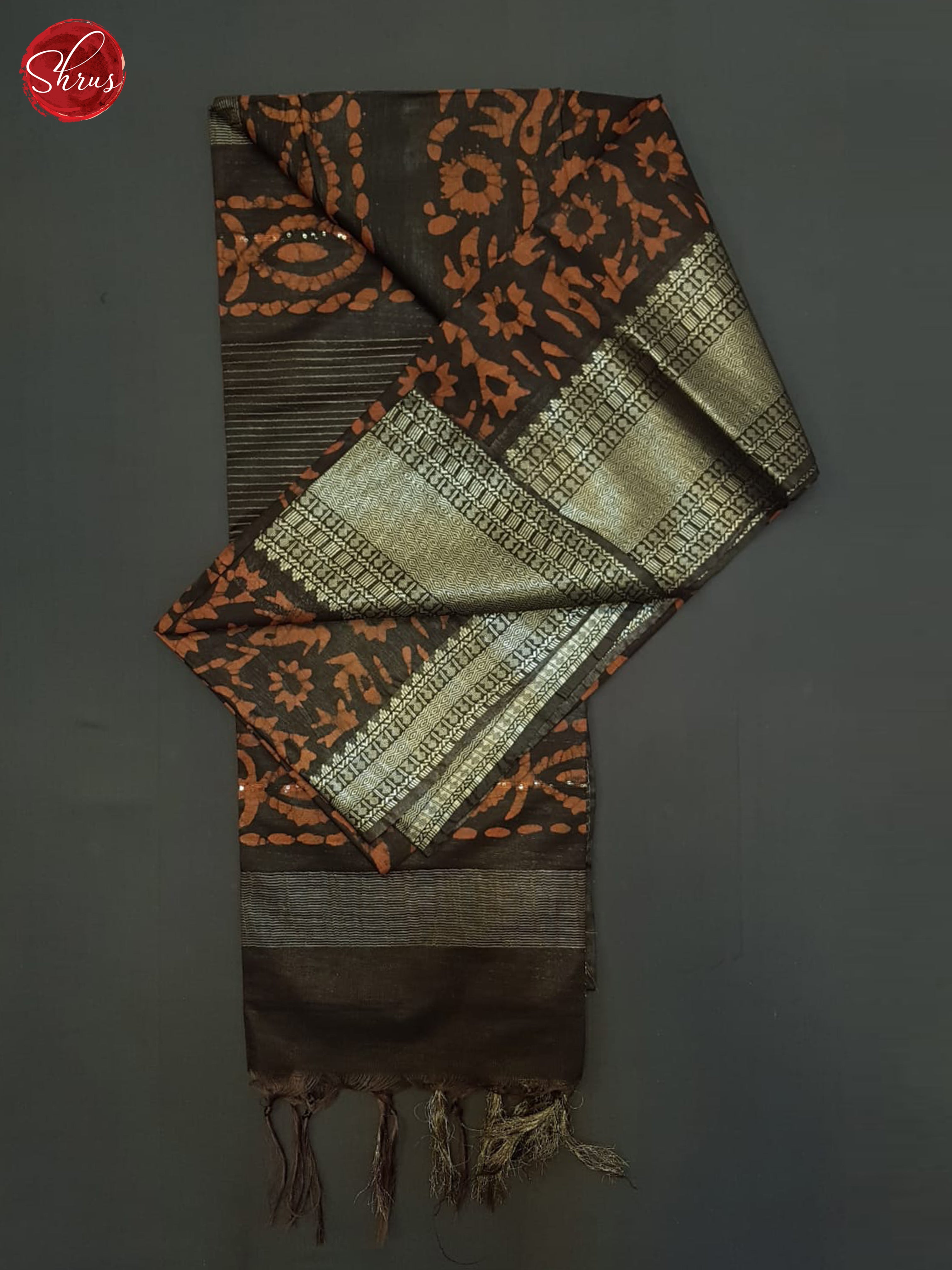 Orange And Brown- Bhatik Saree - Shop on ShrusEternity.com