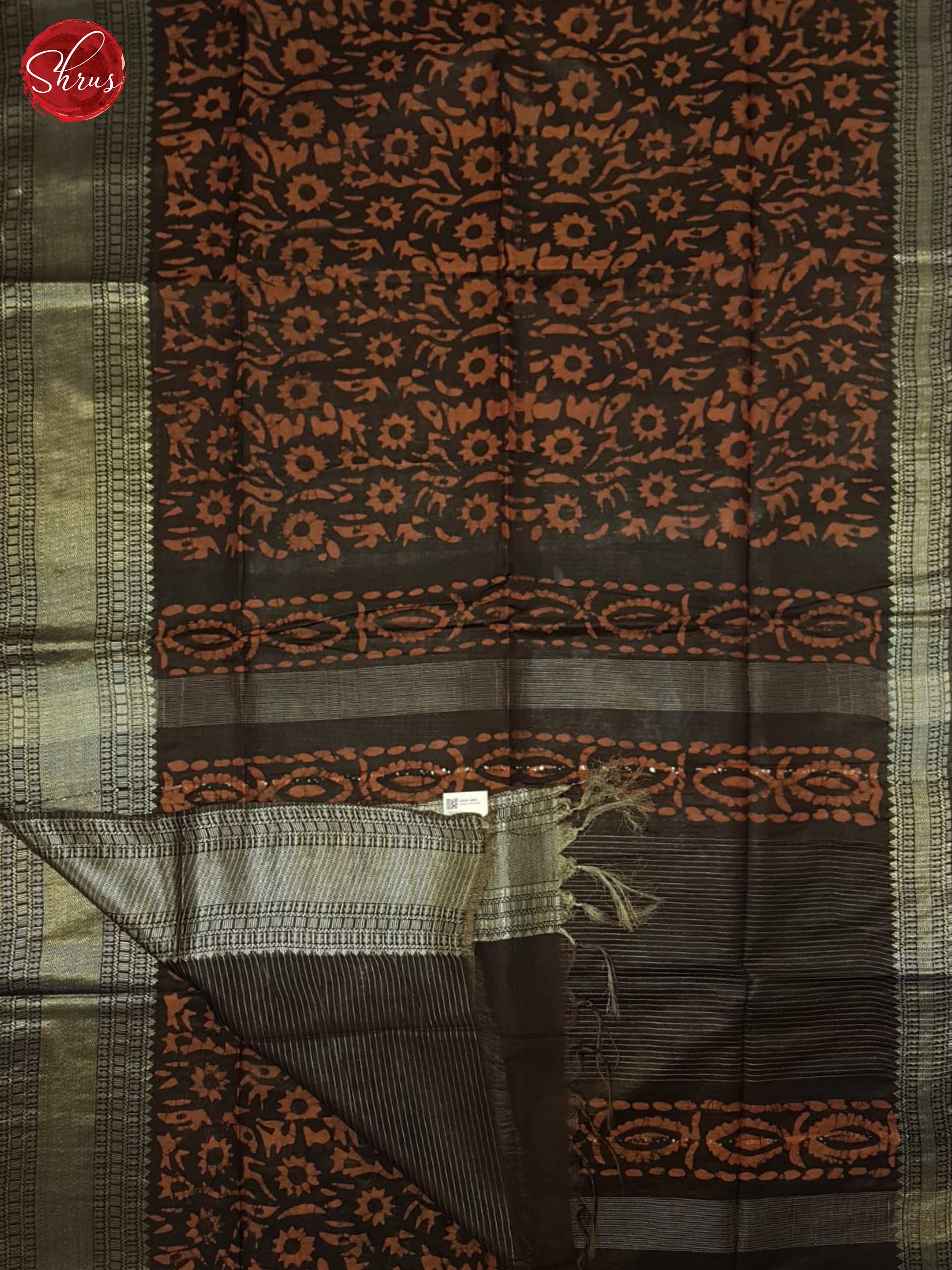 Orange And Brown- Bhatik Saree - Shop on ShrusEternity.com