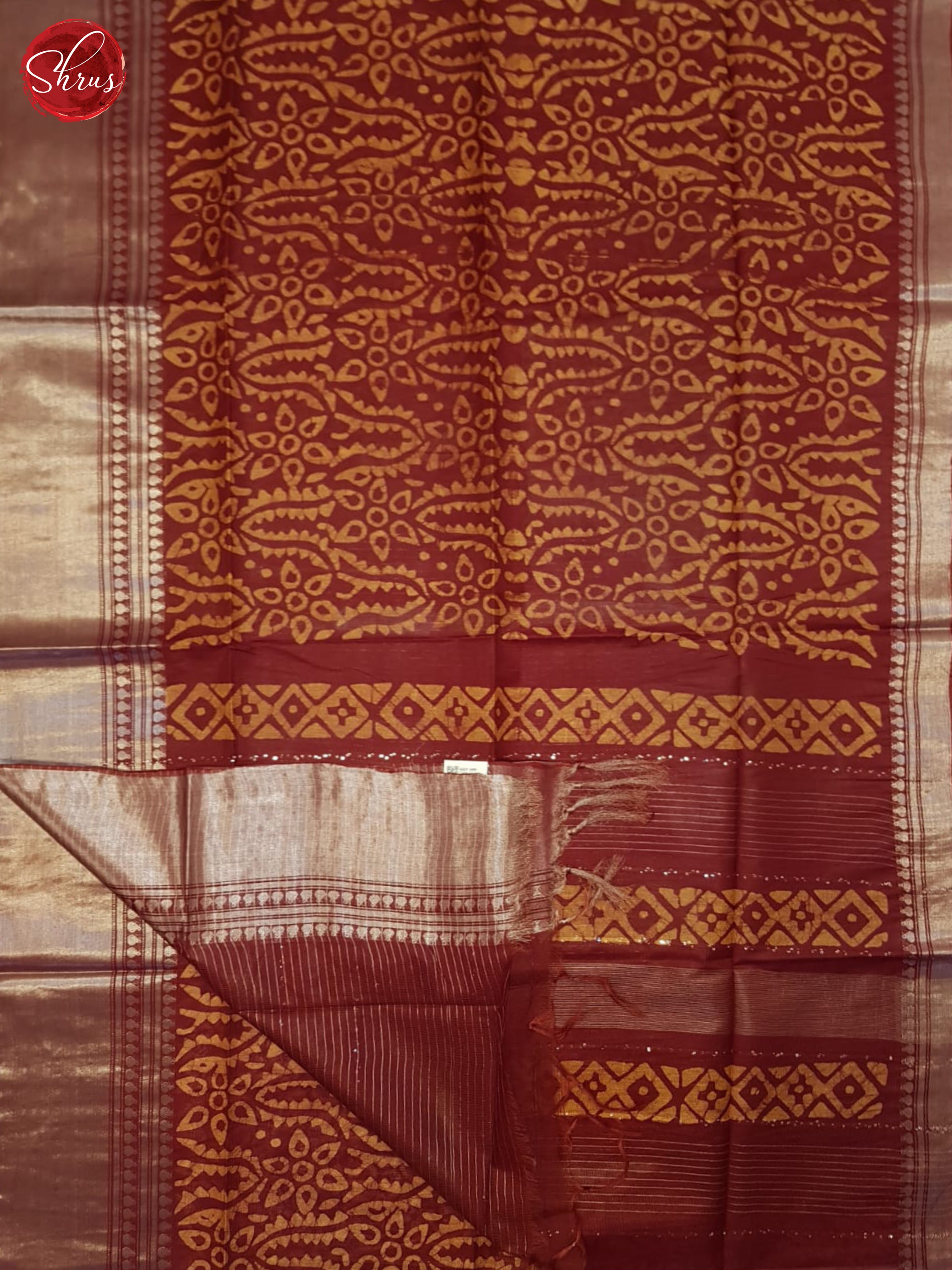 Arraku Maroon & Orange - Bhatik Saree - Shop on ShrusEternity.com