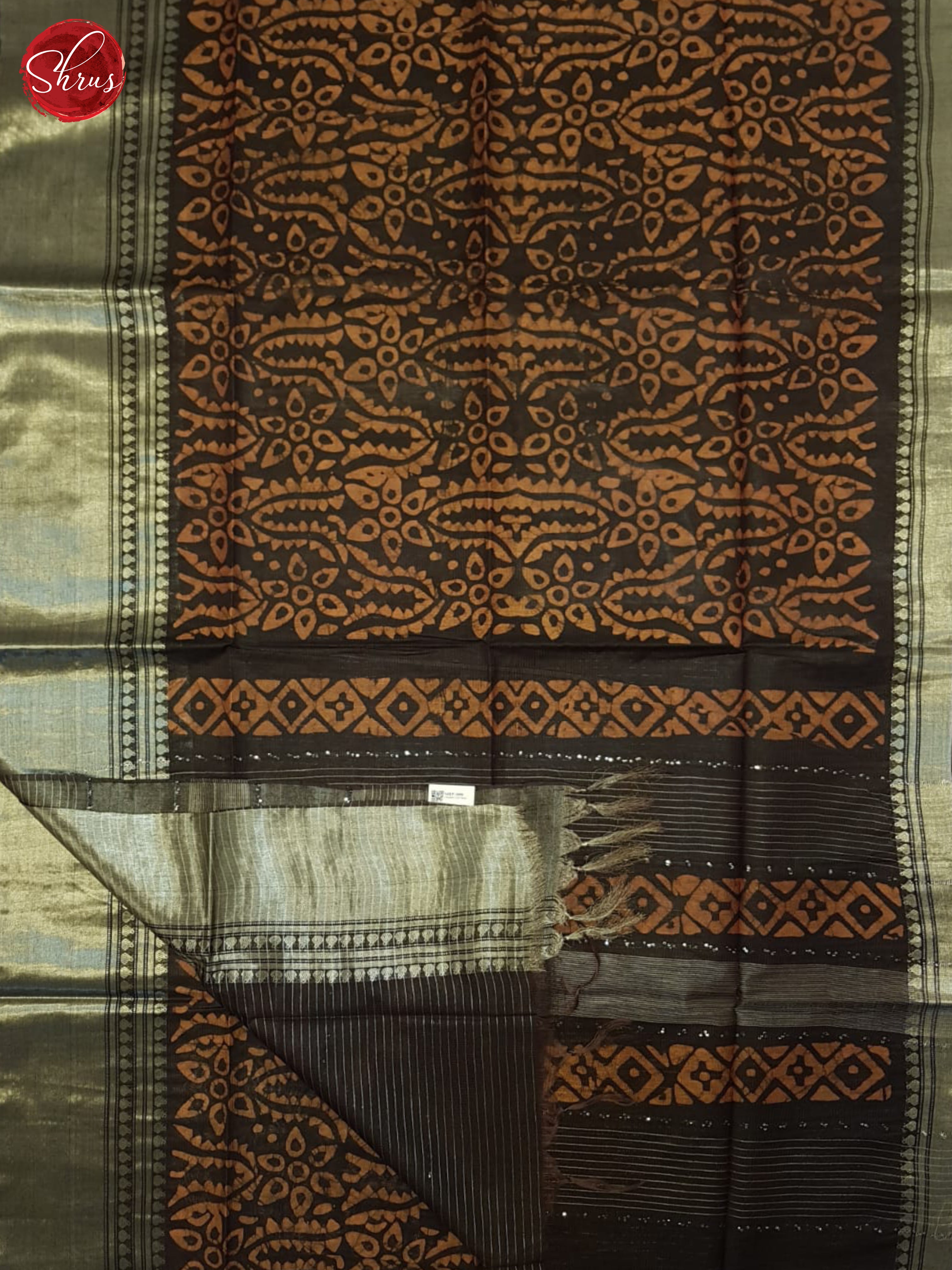 Orange And Black- Bhatik Saree - Shop on ShrusEternity.com