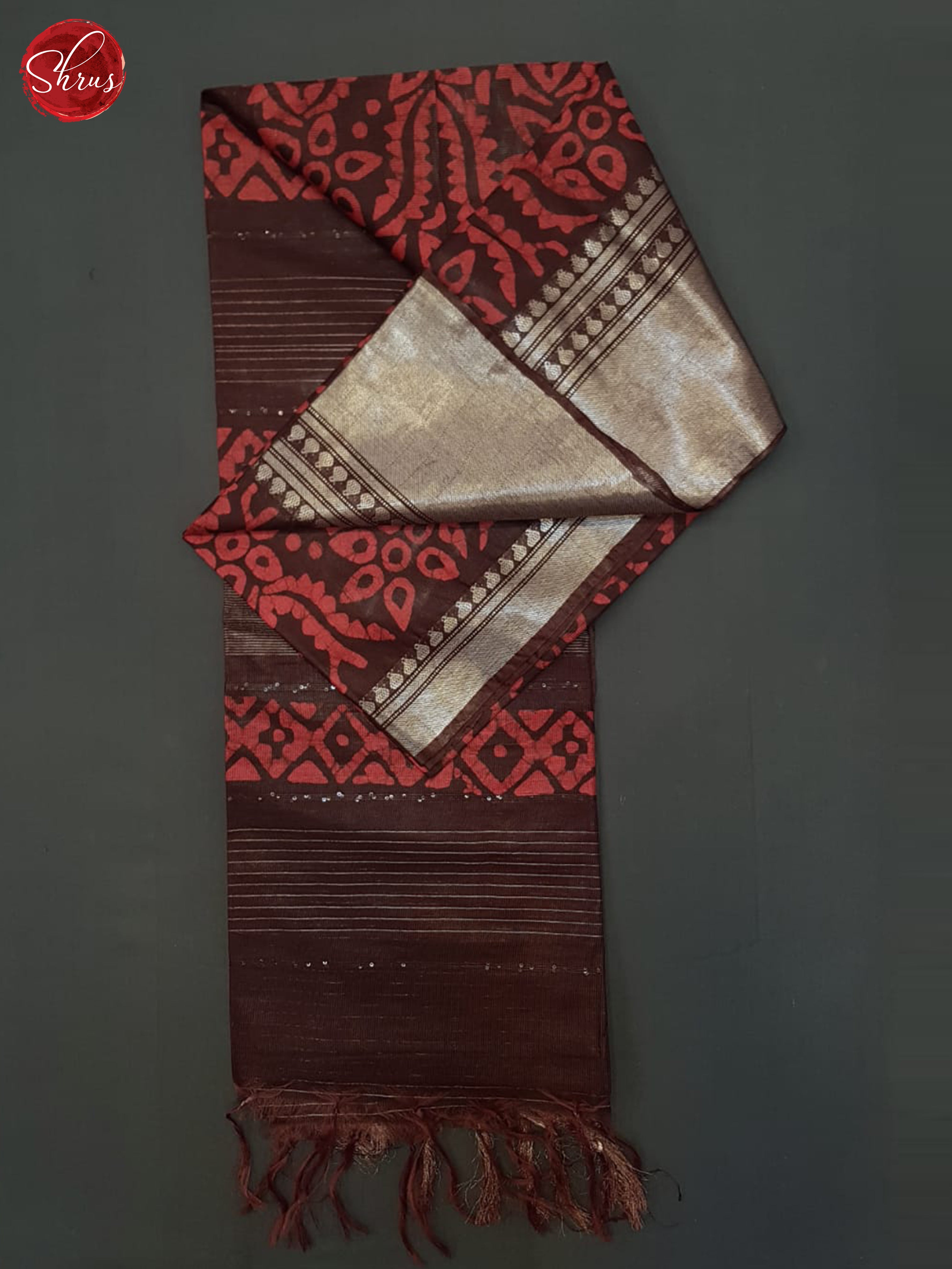 Red And Brown- Bhatik Saree - Shop on ShrusEternity.com