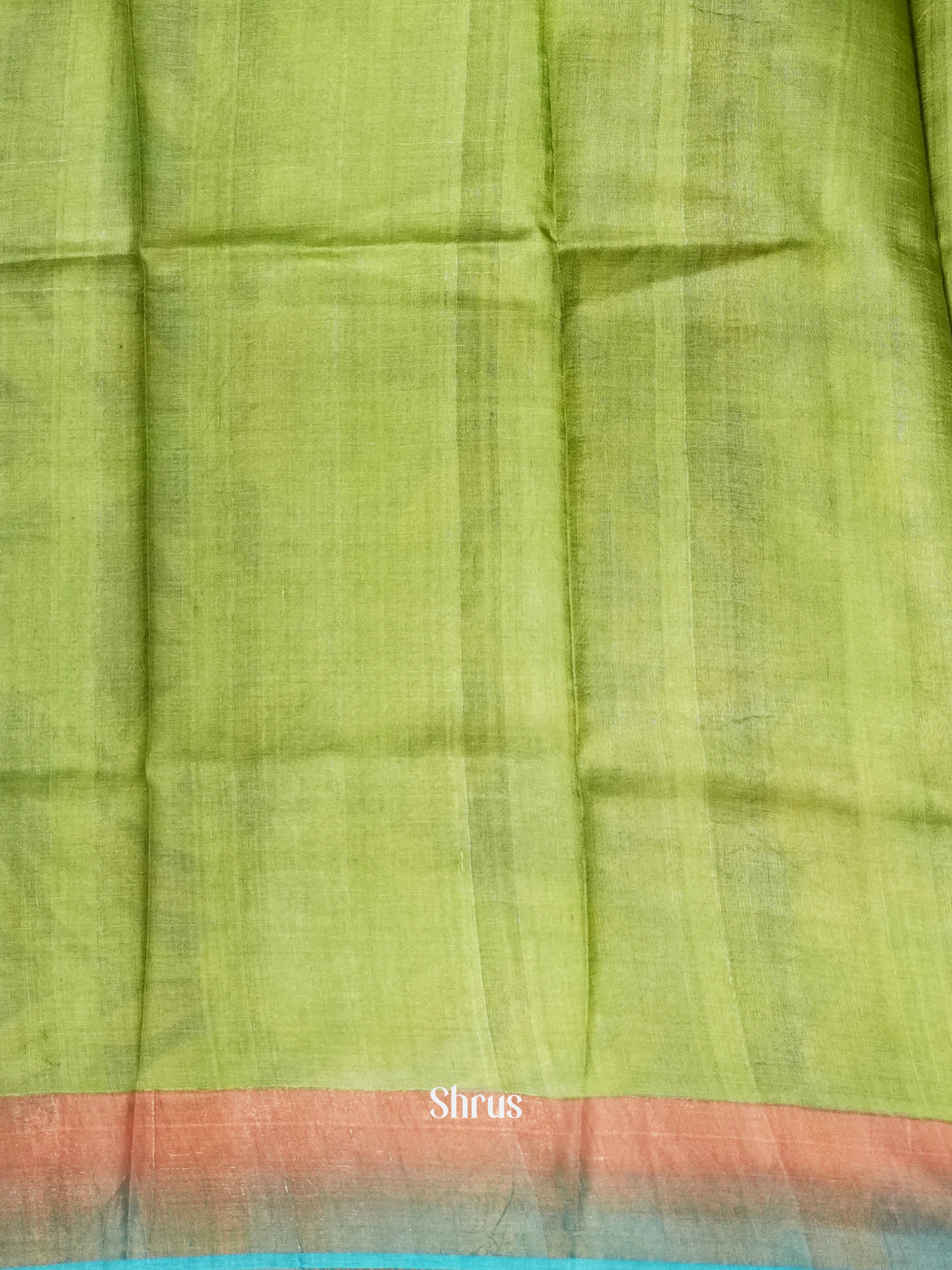 Black And Green- Tussar Silk Saree - Shop on ShrusEternity.com
