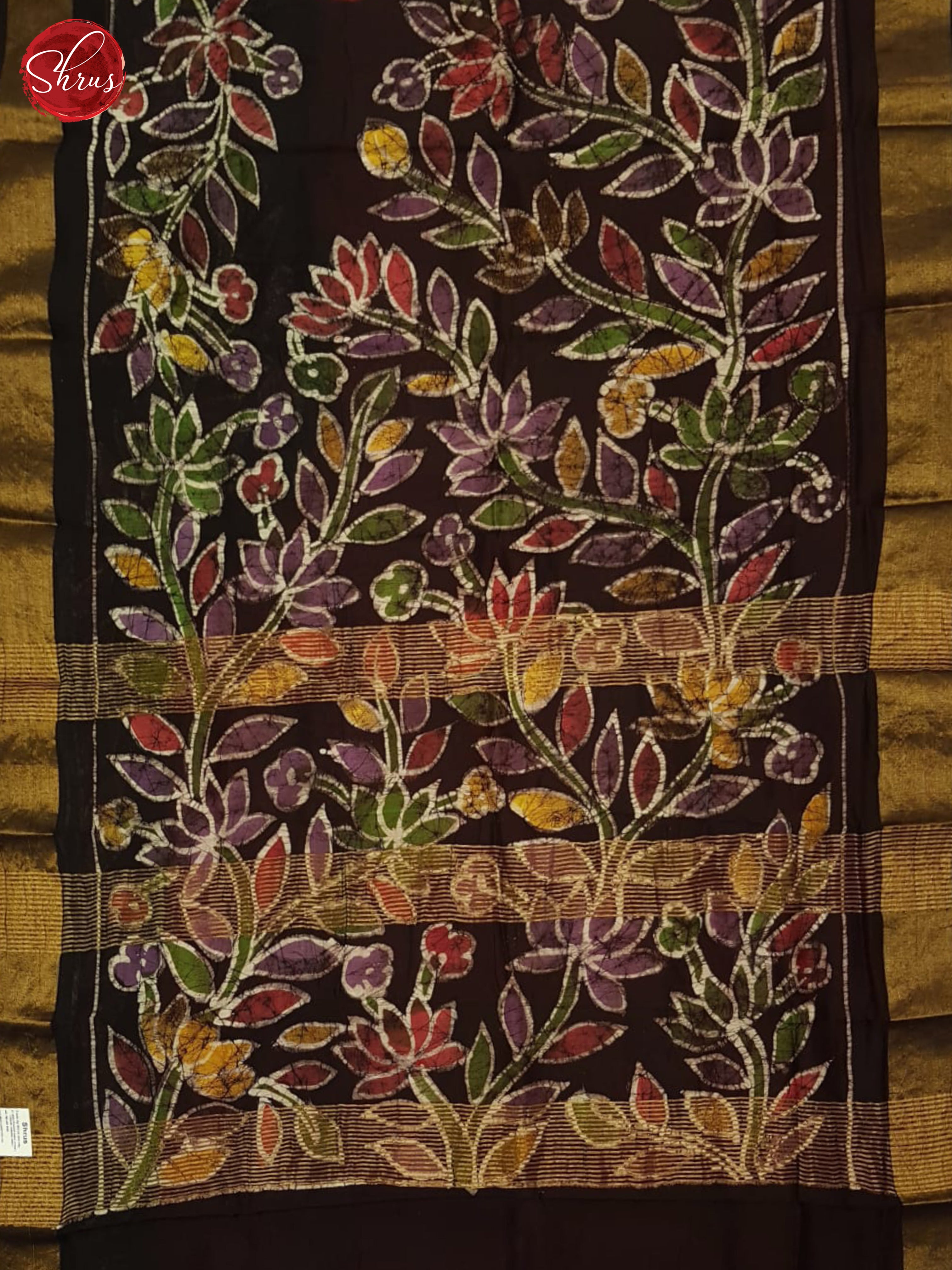 Black And Red- Moonga Silk Saree - Shop on ShrusEternity.com