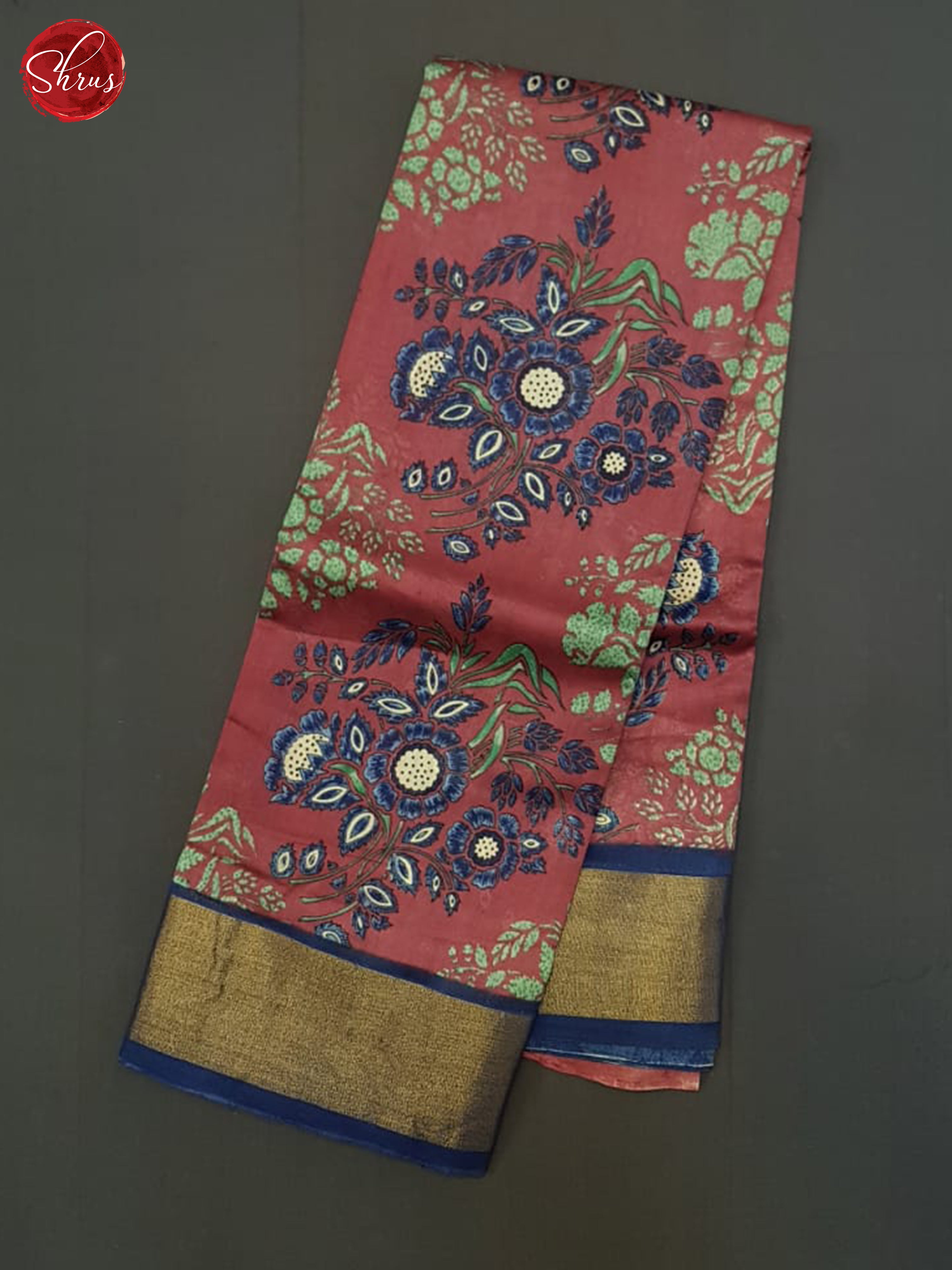 Red And Blue- Moonga Silk Saree - Shop on ShrusEternity.com