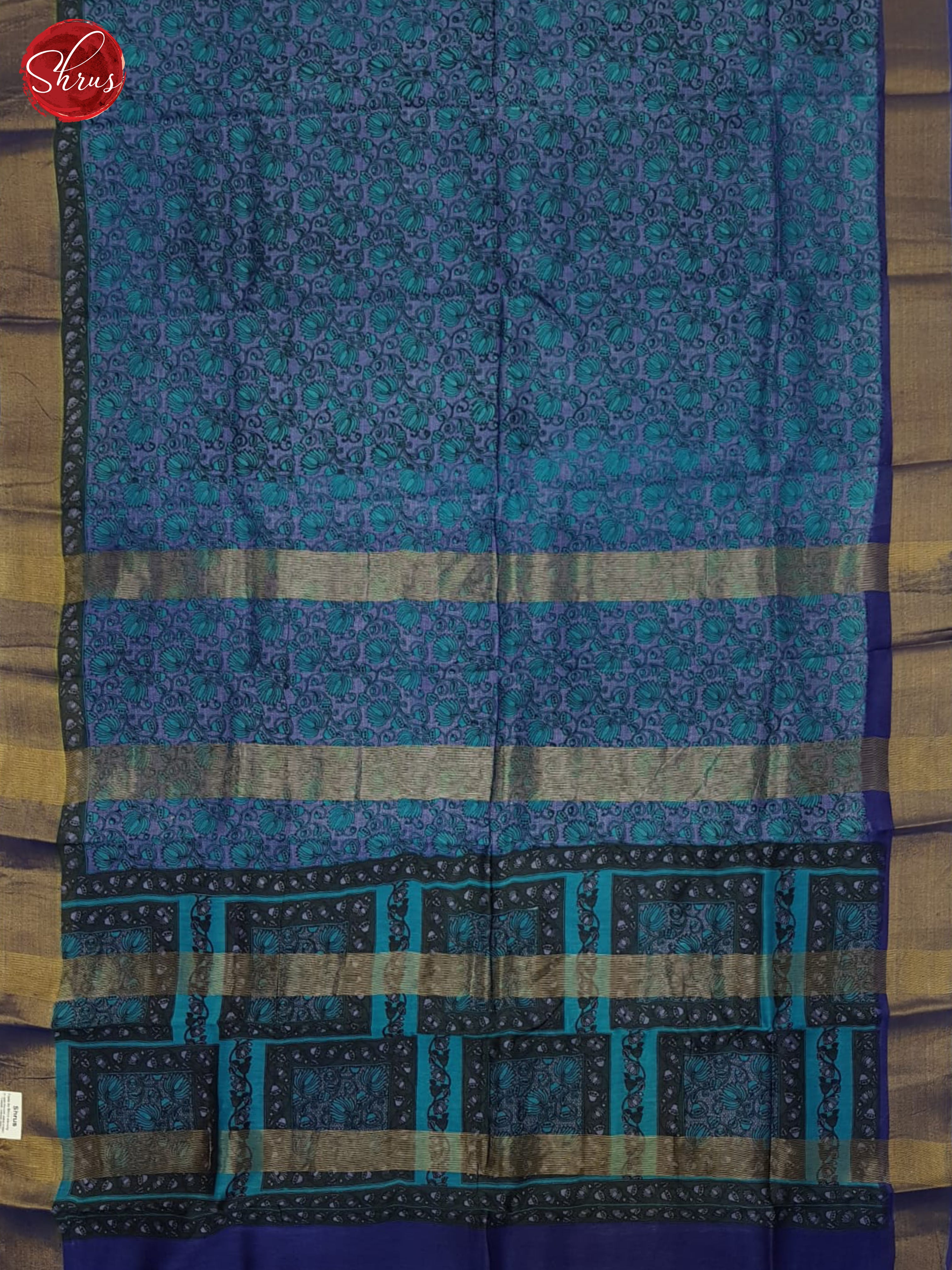 Lavender And Blue- Moonga Silk Saree - Shop on ShrusEternity.com