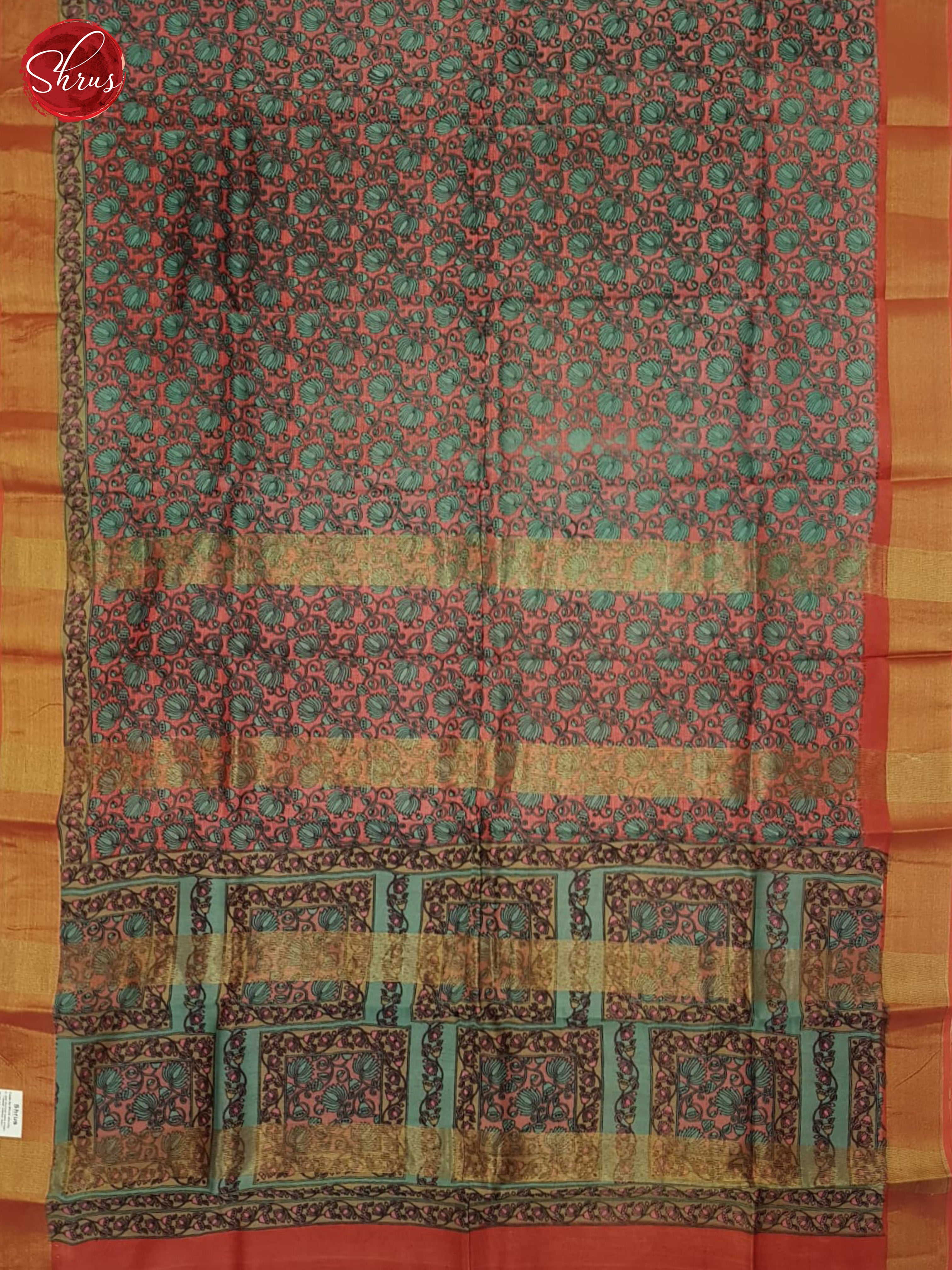 Pink & Orange- Moonga Silk Saree - Shop on ShrusEternity.com