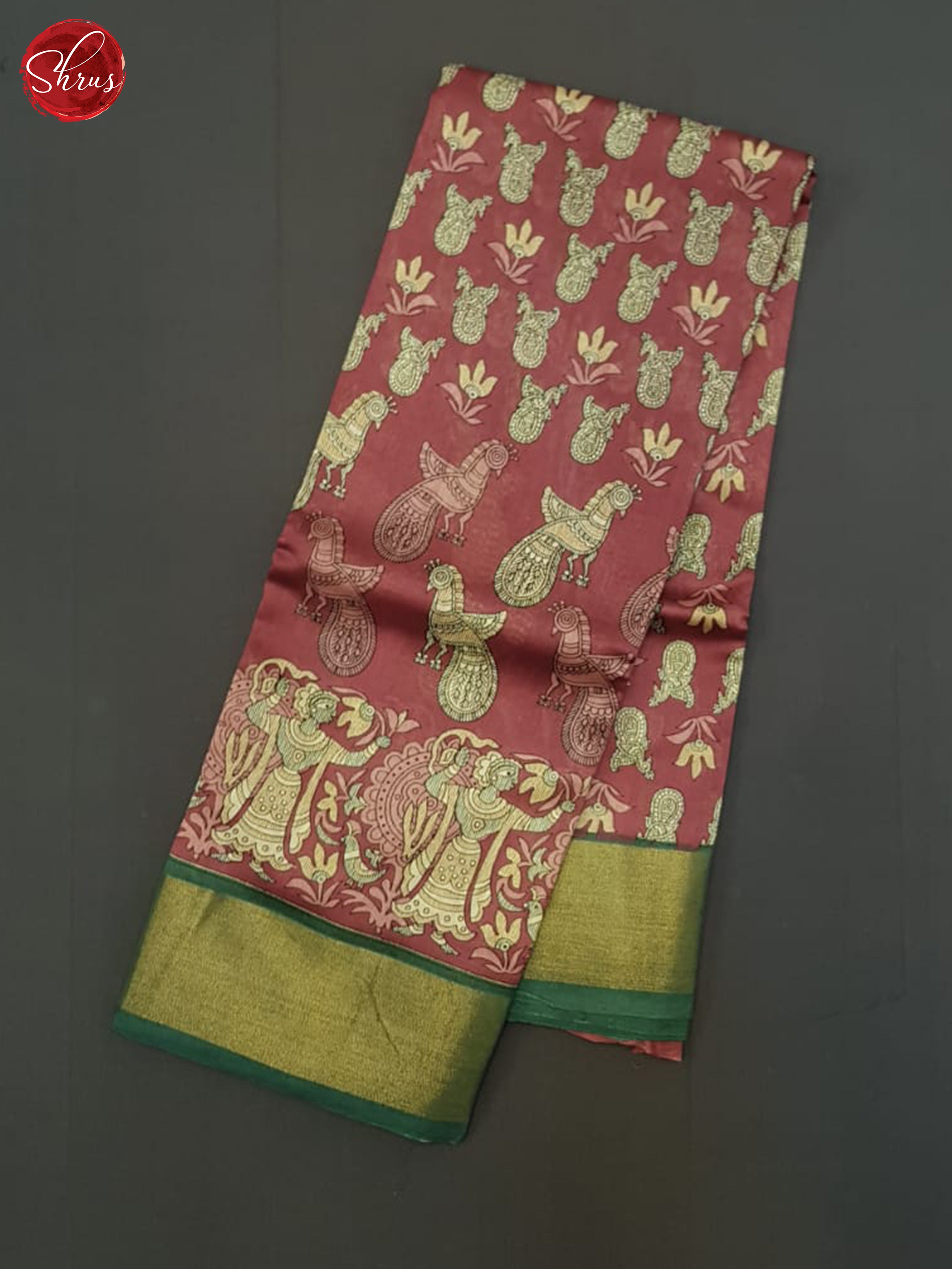 Maroon And Green- Moonga Silk Saree - Shop on ShrusEternity.com