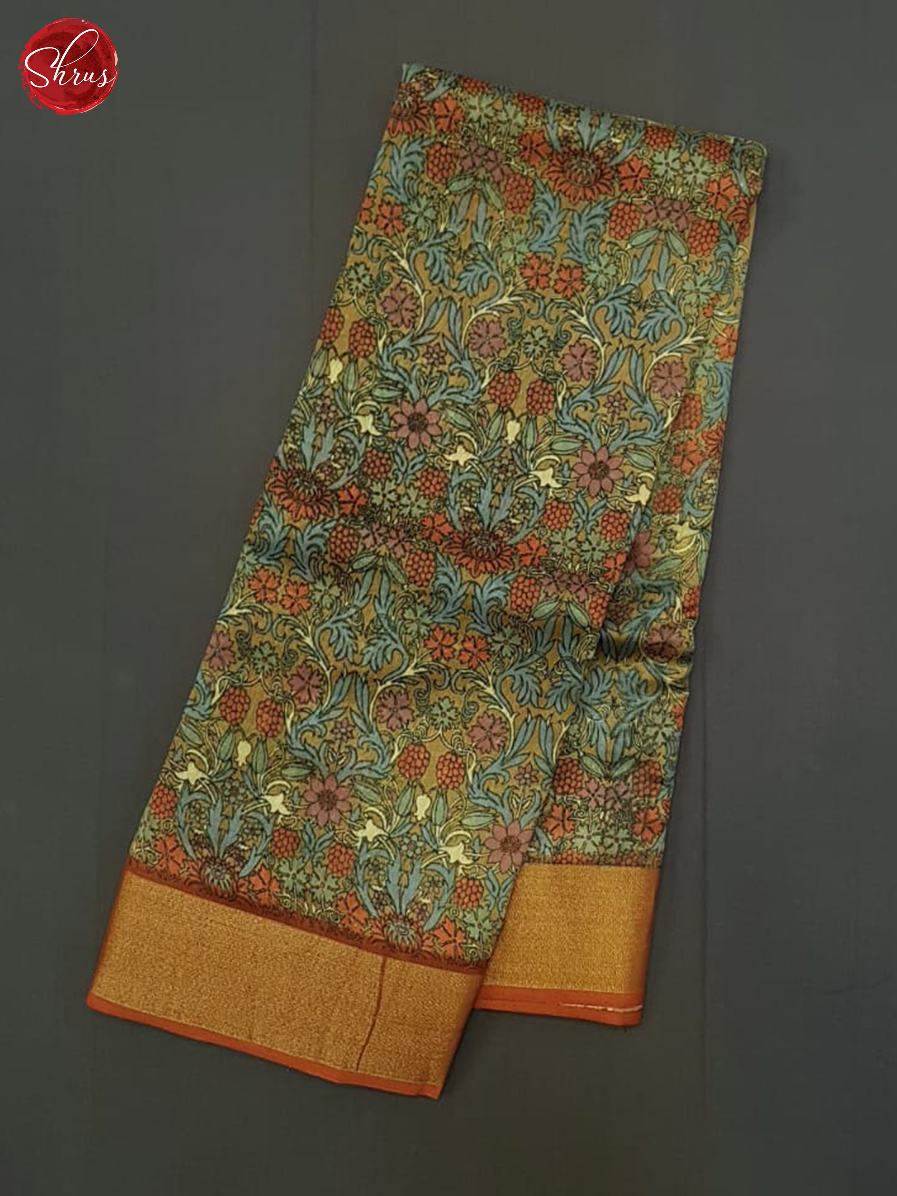 Brown And Brick Brown- Moonga Silk Saree - Shop on ShrusEternity.com