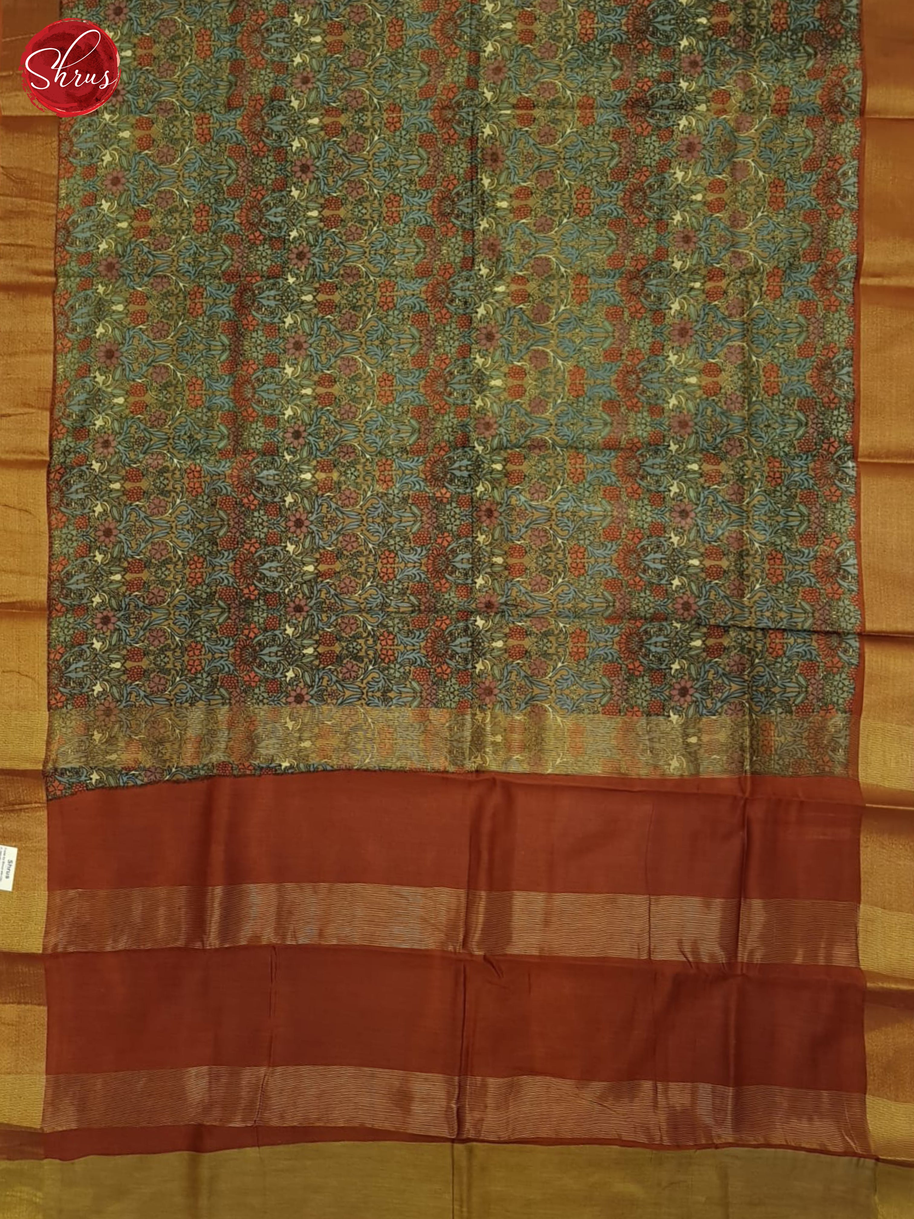 Brown And Brick Brown- Moonga Silk Saree - Shop on ShrusEternity.com