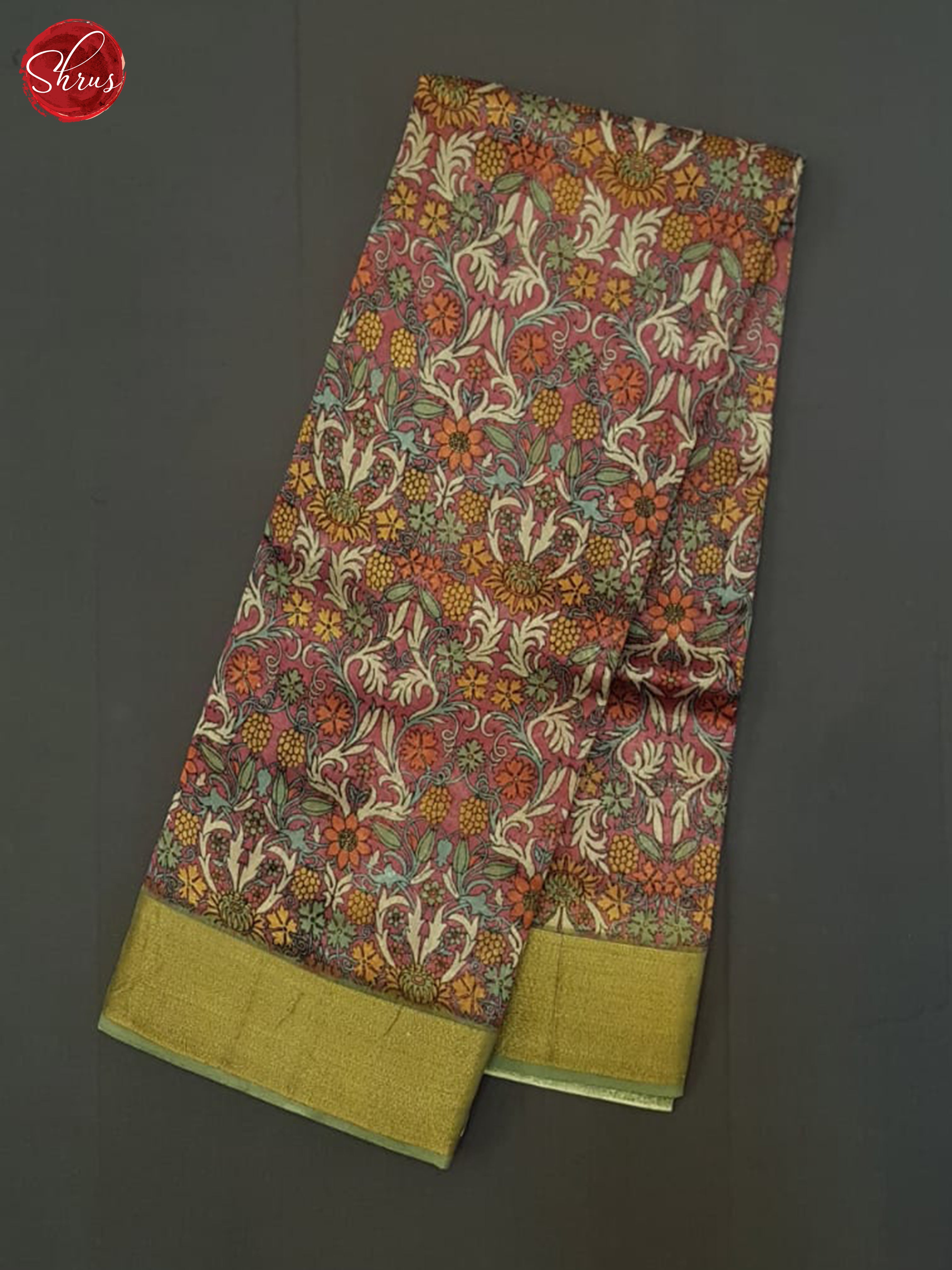 Pink And Green- Moonga Silk Saree - Shop on ShrusEternity.com