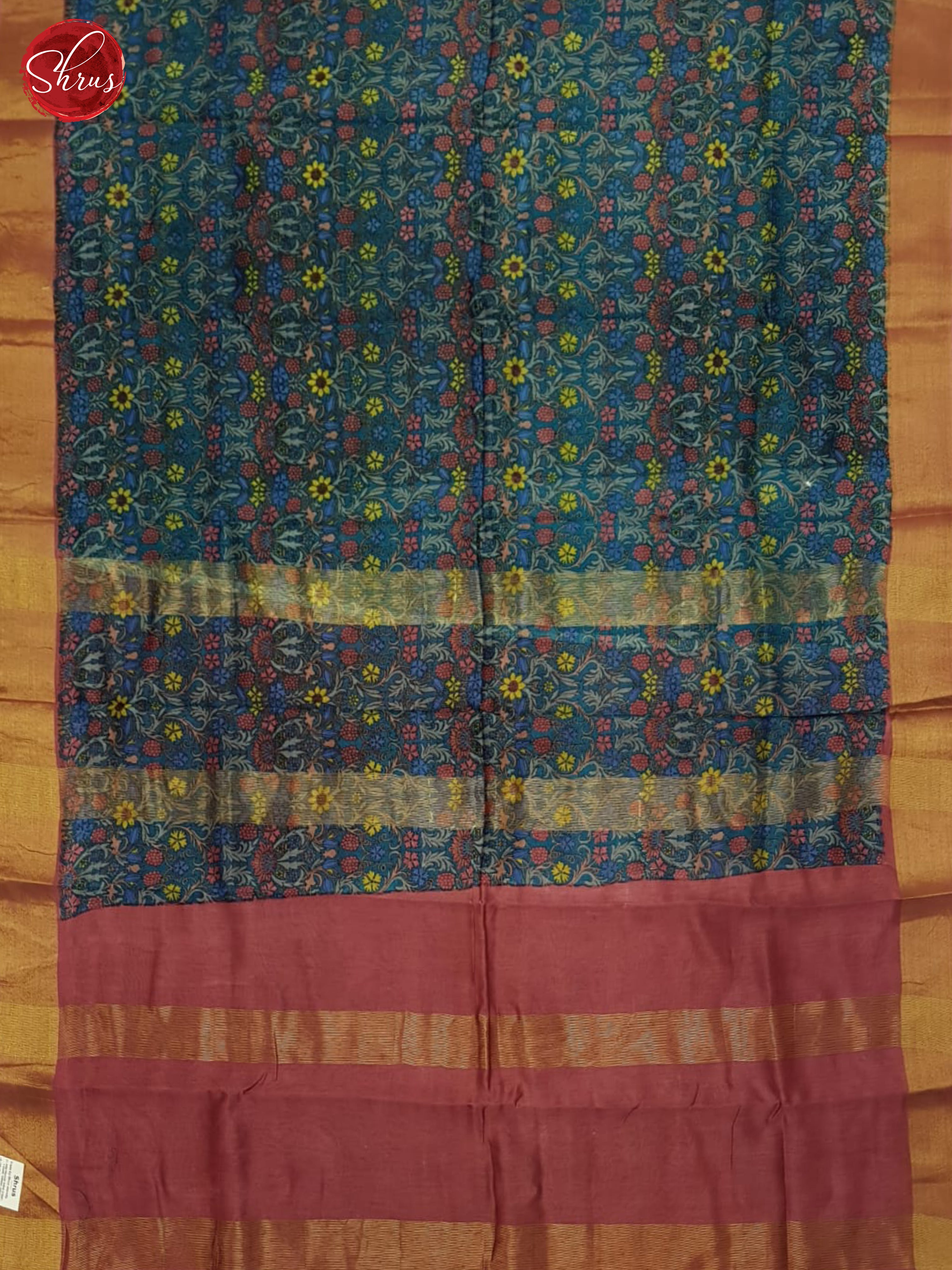 Blue And Pink- Moonga Silk Saree - Shop on ShrusEternity.com