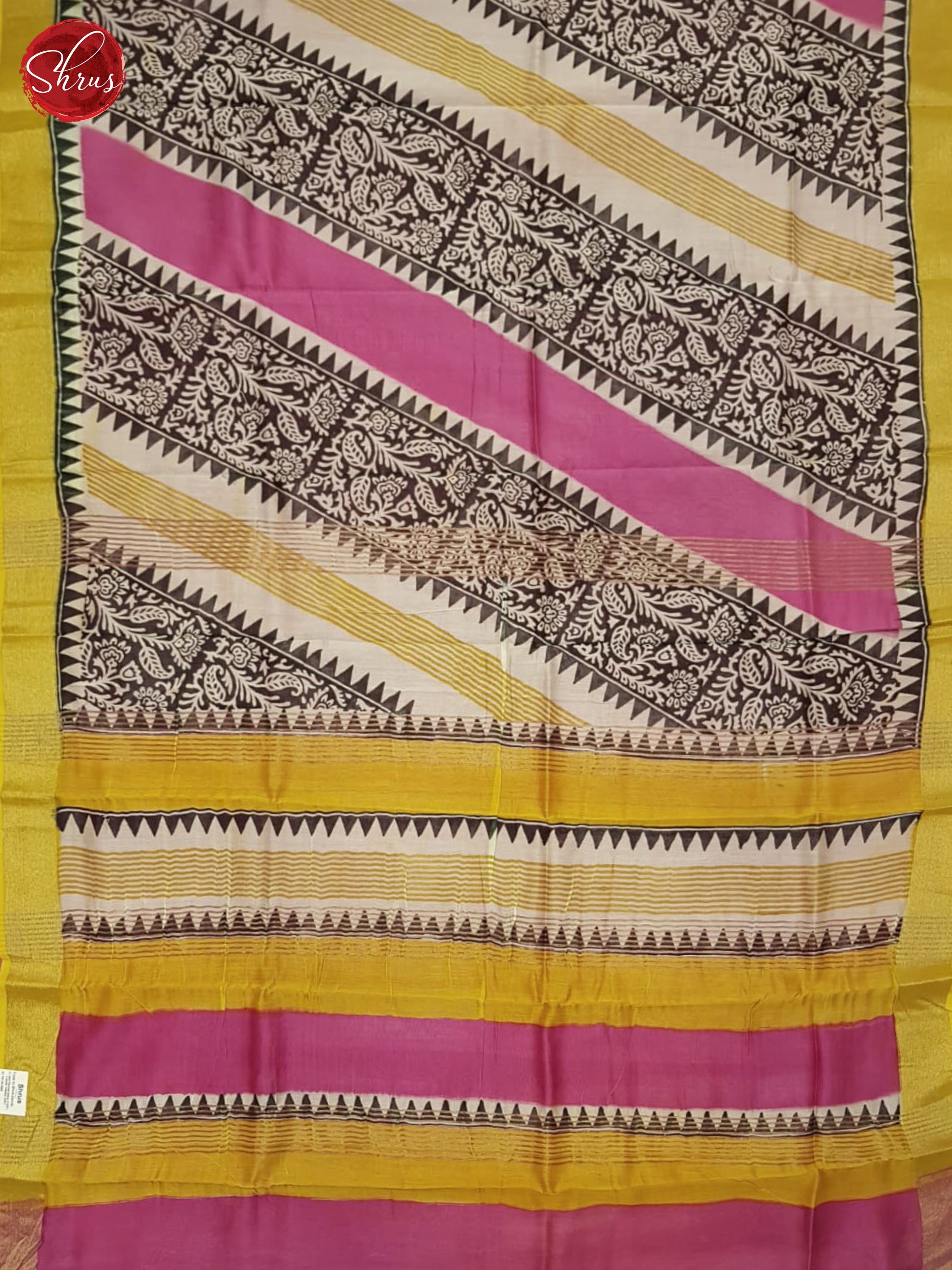 Yellow And Pink- Moonga Silk Saree - Shop on ShrusEternity.com