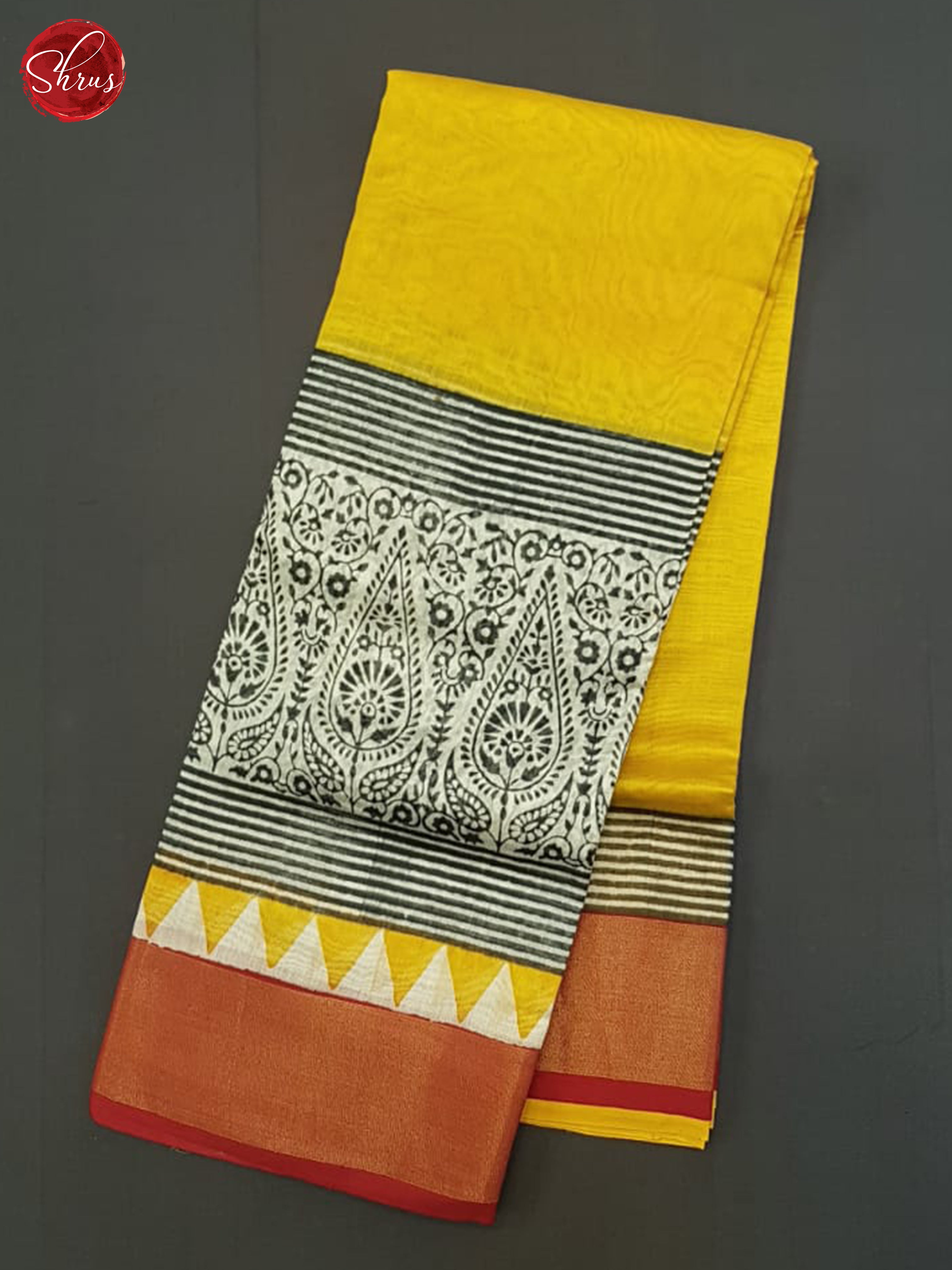 Yellow And Red- Moonga Silk Saree - Shop on ShrusEternity.com
