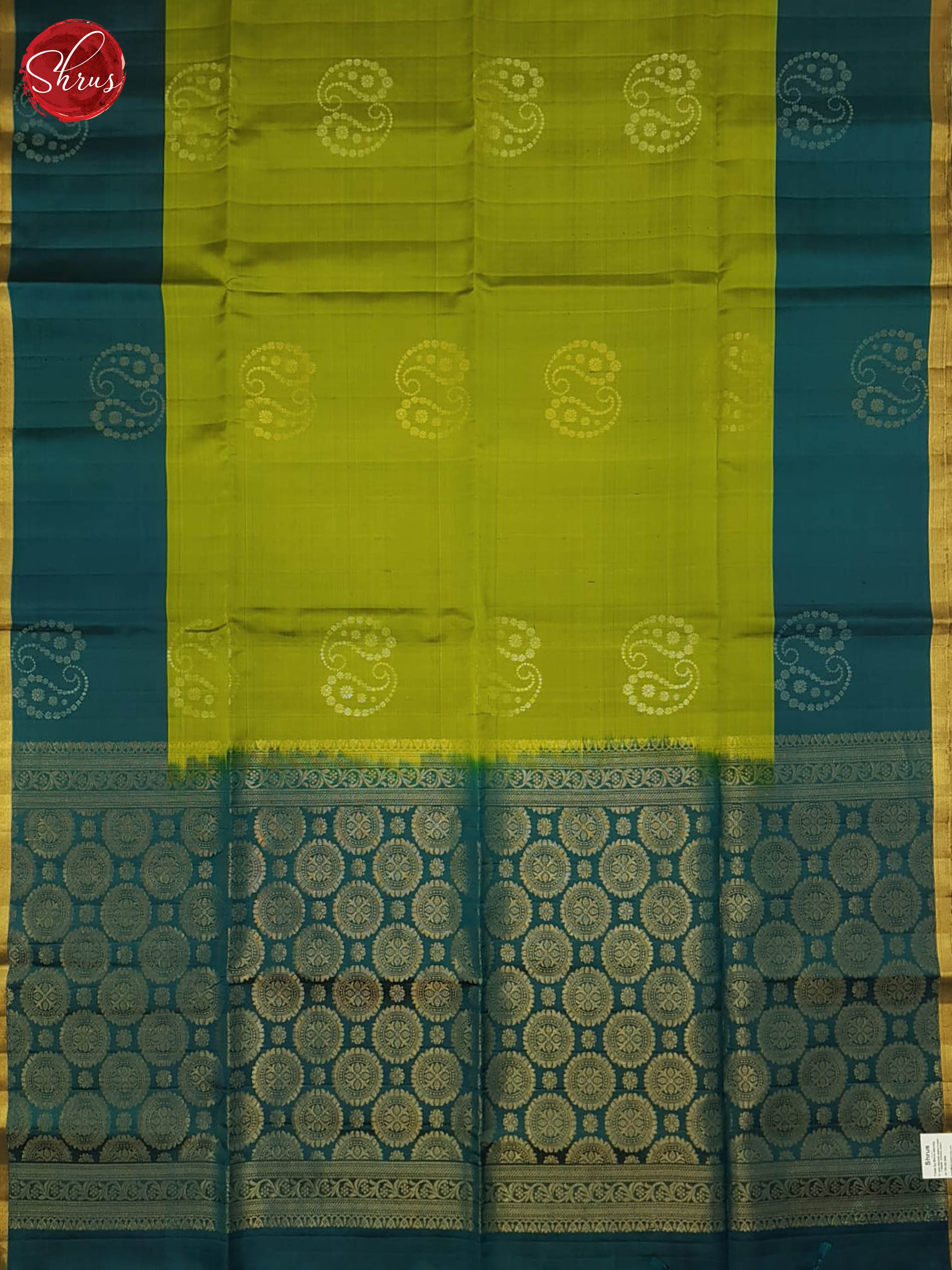 Green And Blue- Soft Silk Saree - Shop on ShrusEternity.com