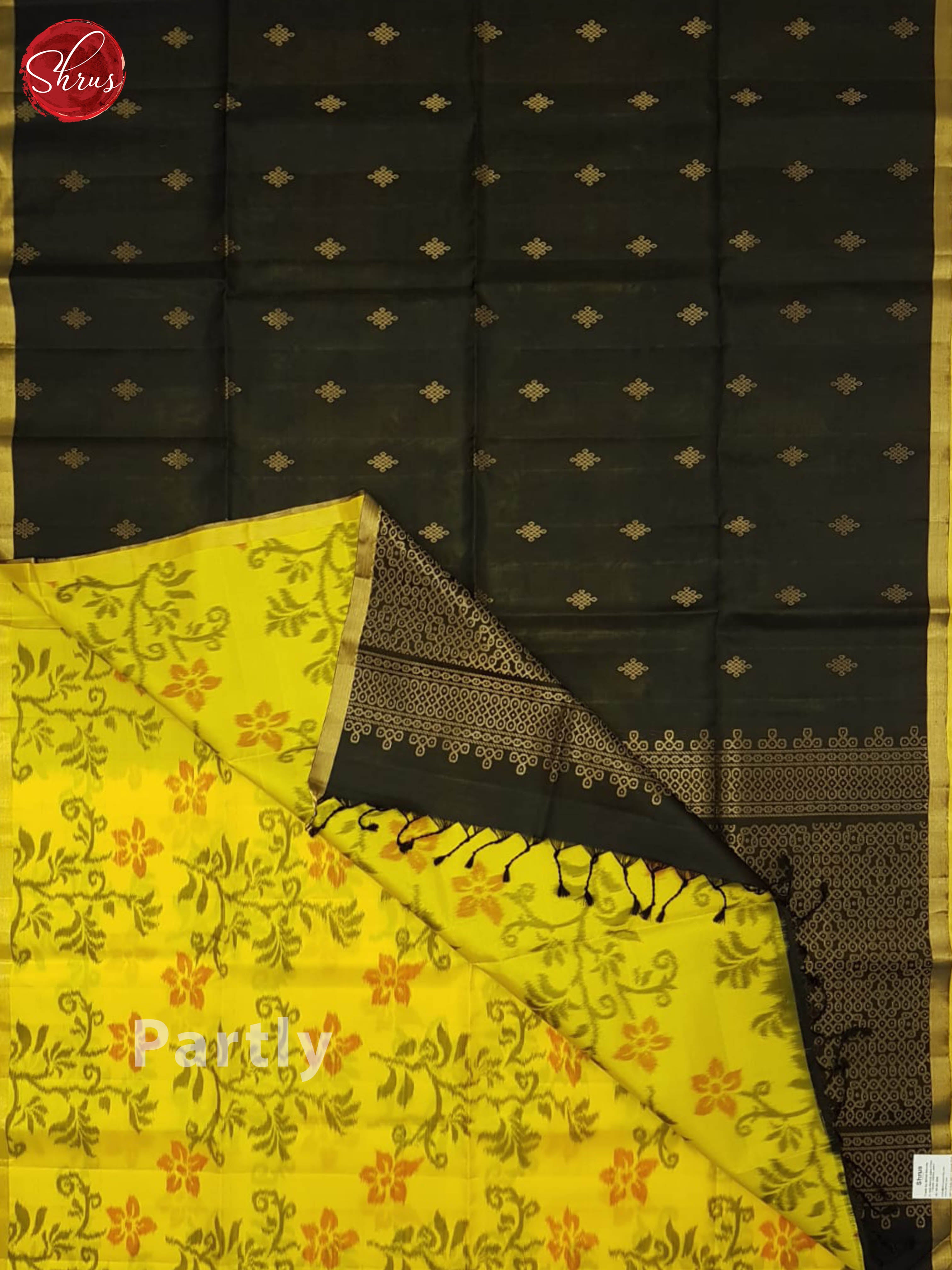 Black And Yellow - Soft Silk Saree - Shop on ShrusEternity.com