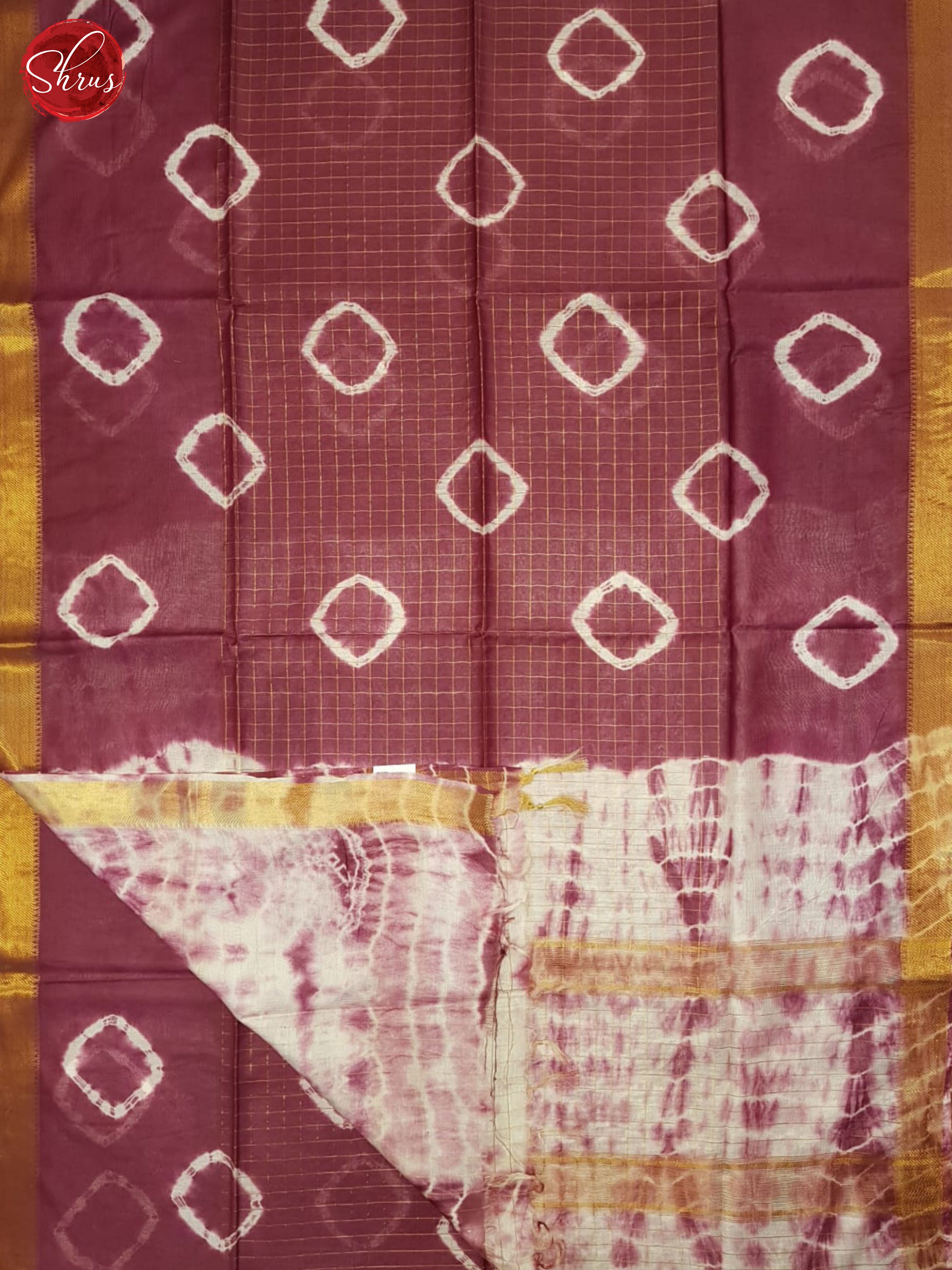 Maroon And Cream - Shibori Saree - Shop on ShrusEternity.com