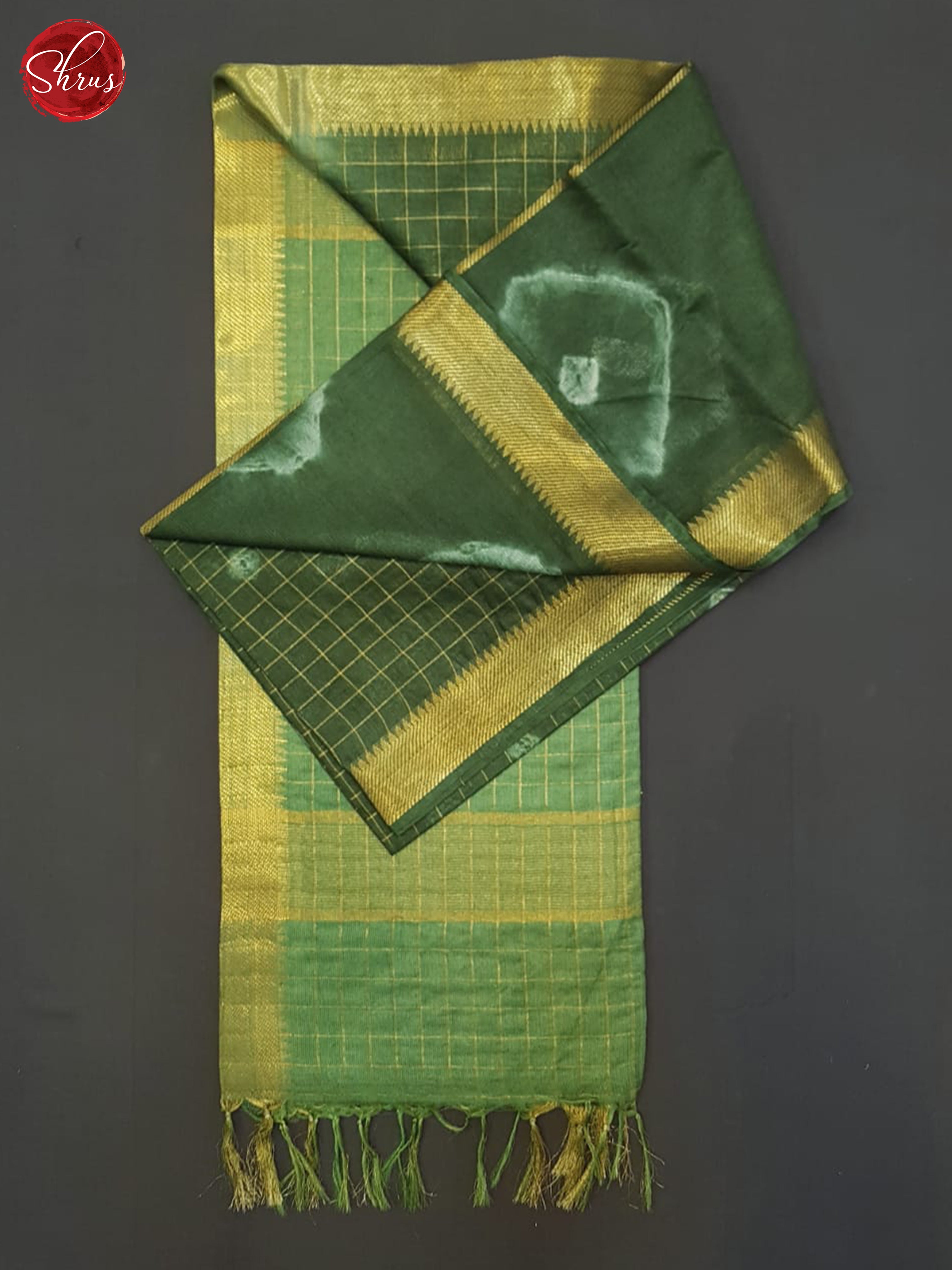 Green & Pastel Green - Shibori Saree - Shop on ShrusEternity.com