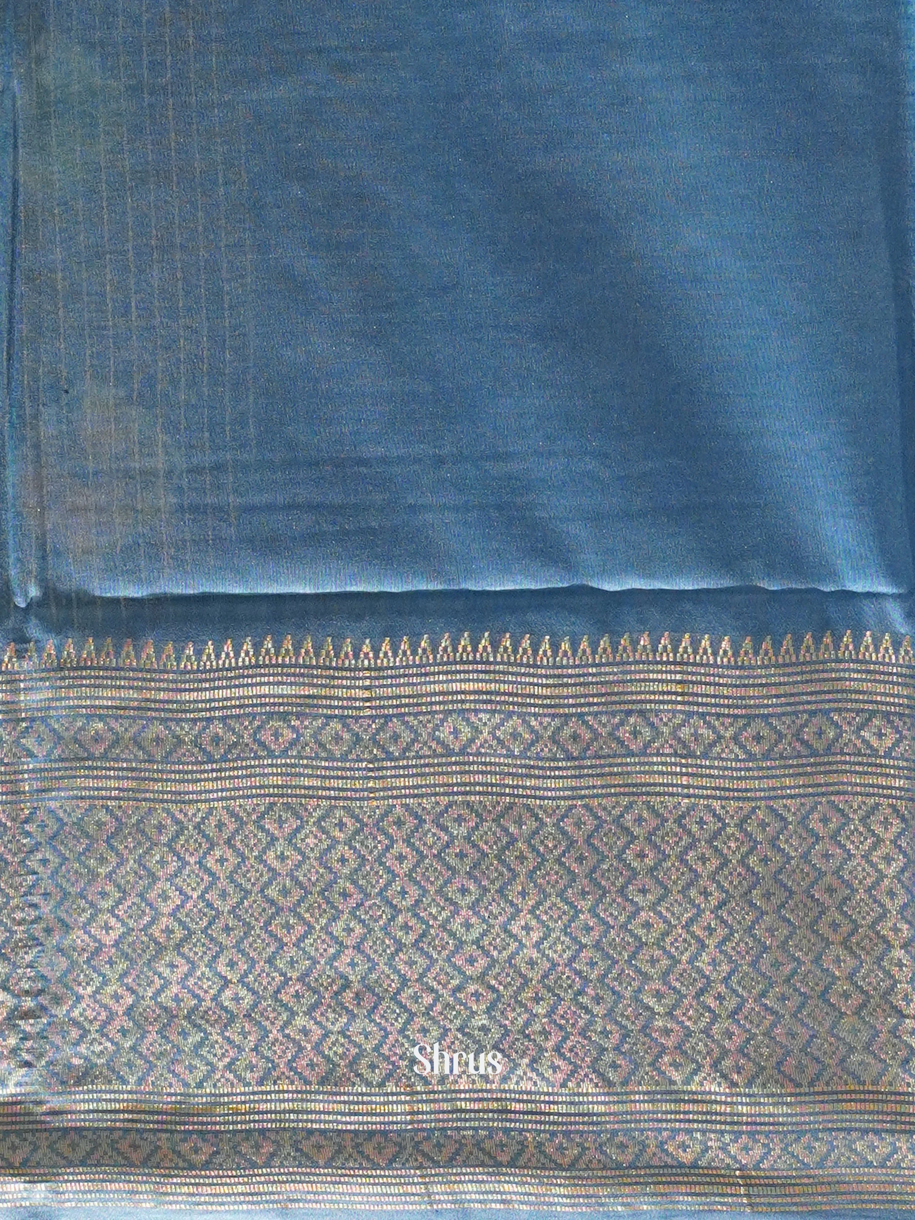 Blue & Light Blue - Shibori saree - Shop on ShrusEternity.com