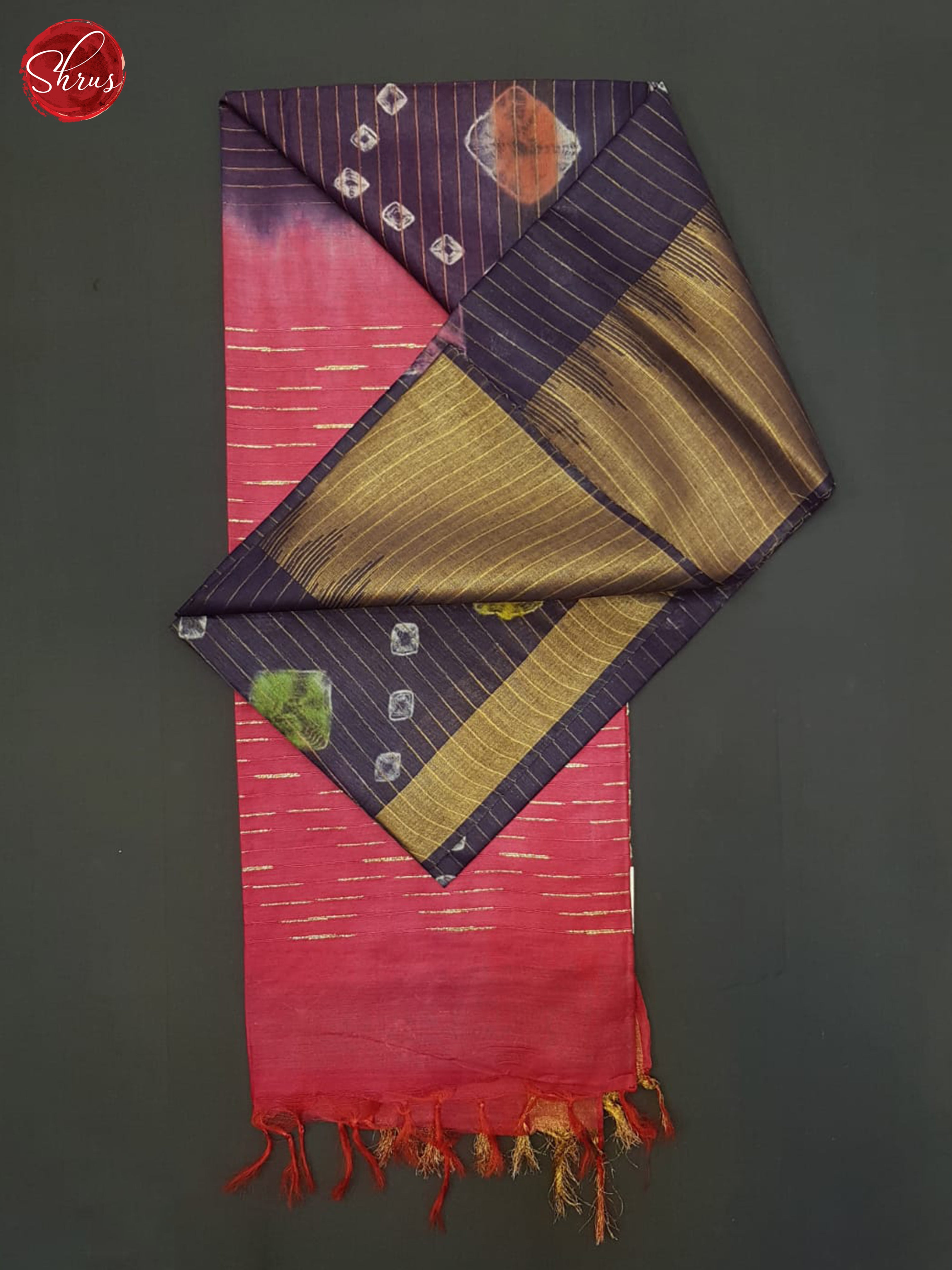 Purple And Pink- Shibori saree - Shop on ShrusEternity.com