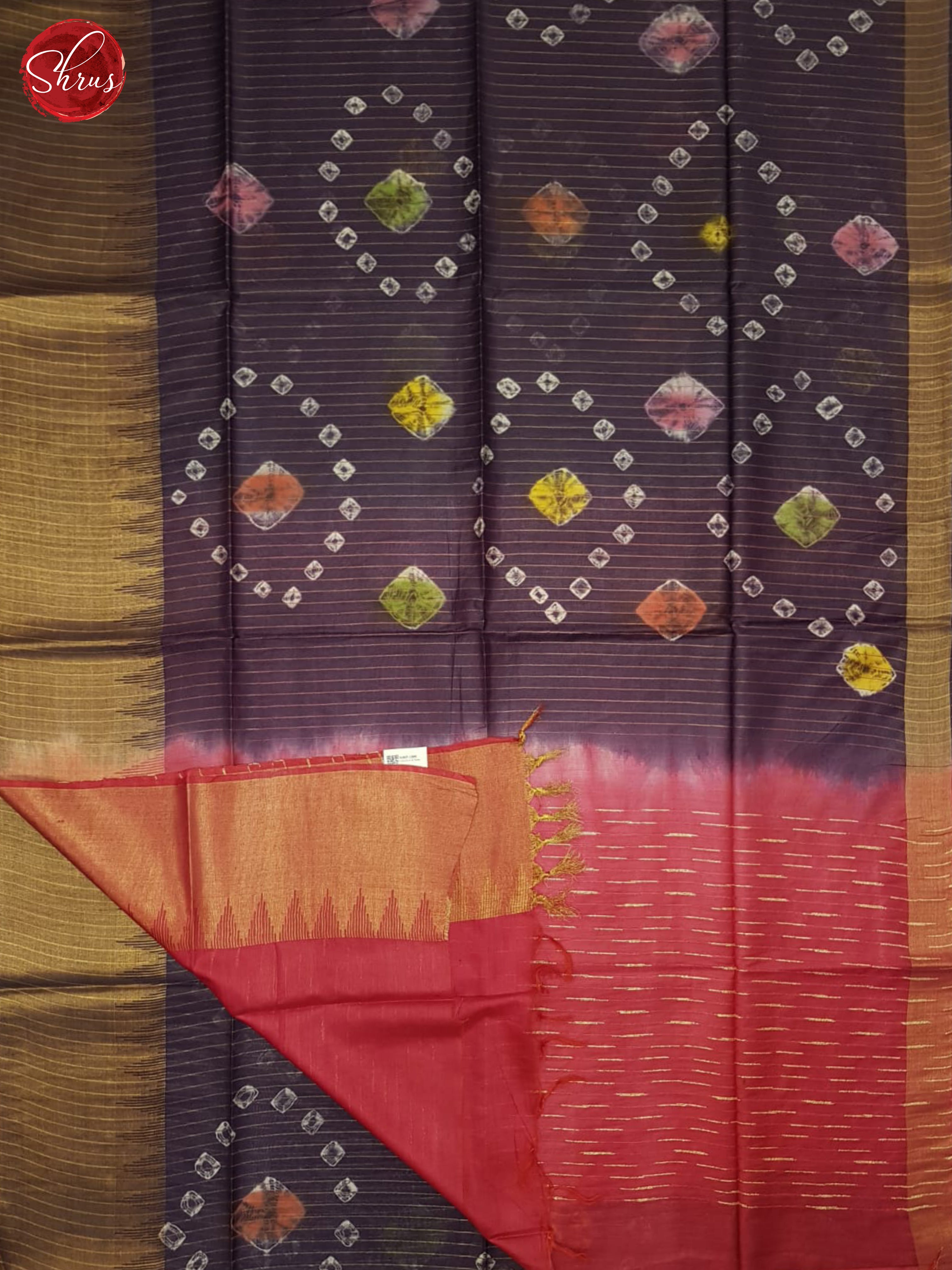 Purple And Pink- Shibori saree - Shop on ShrusEternity.com