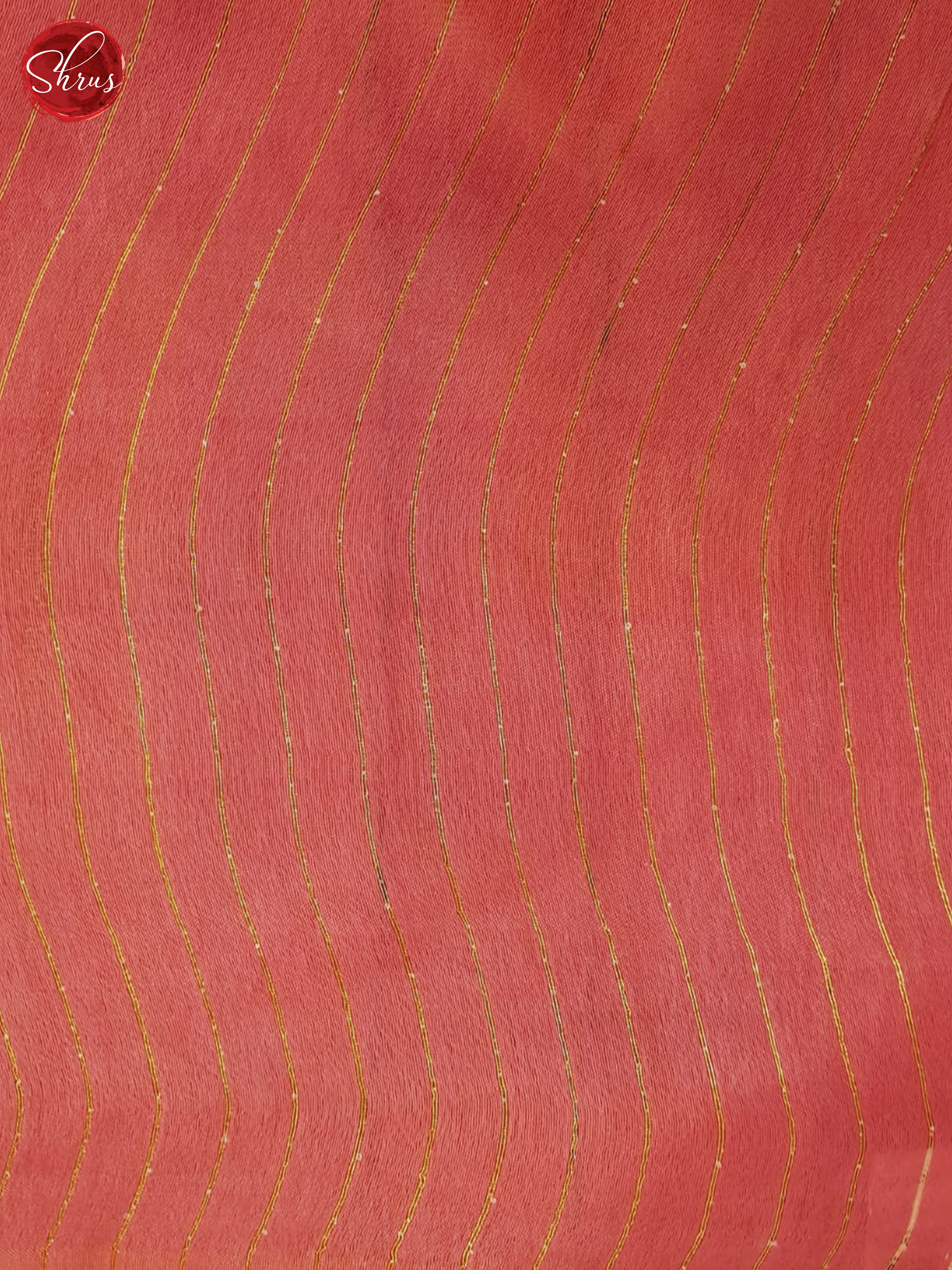 Cream And Orangish Pink- Shibori Saree - Shop on ShrusEternity.com