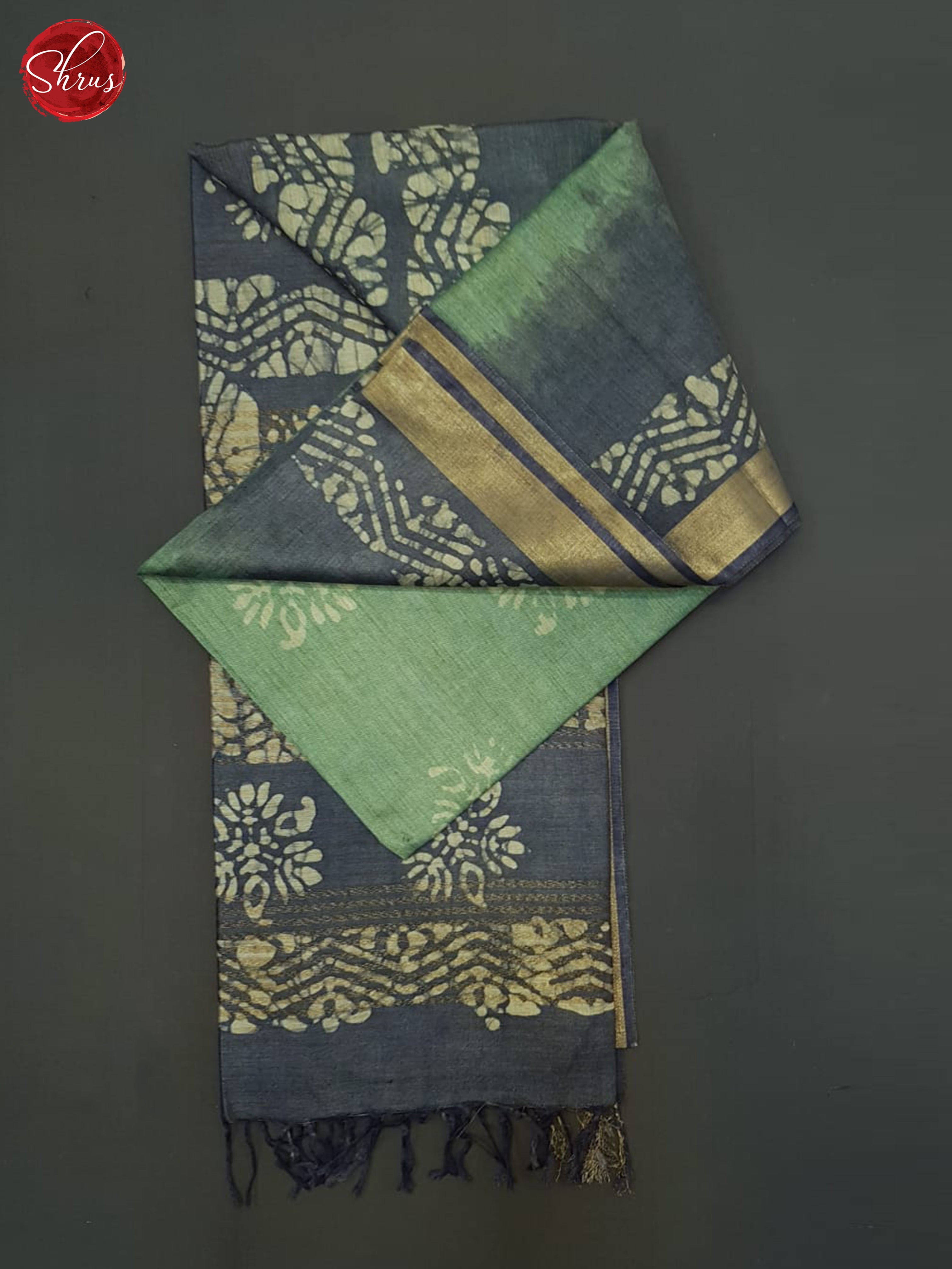 Green And Blue-Bhatik Saree - Shop on ShrusEternity.com