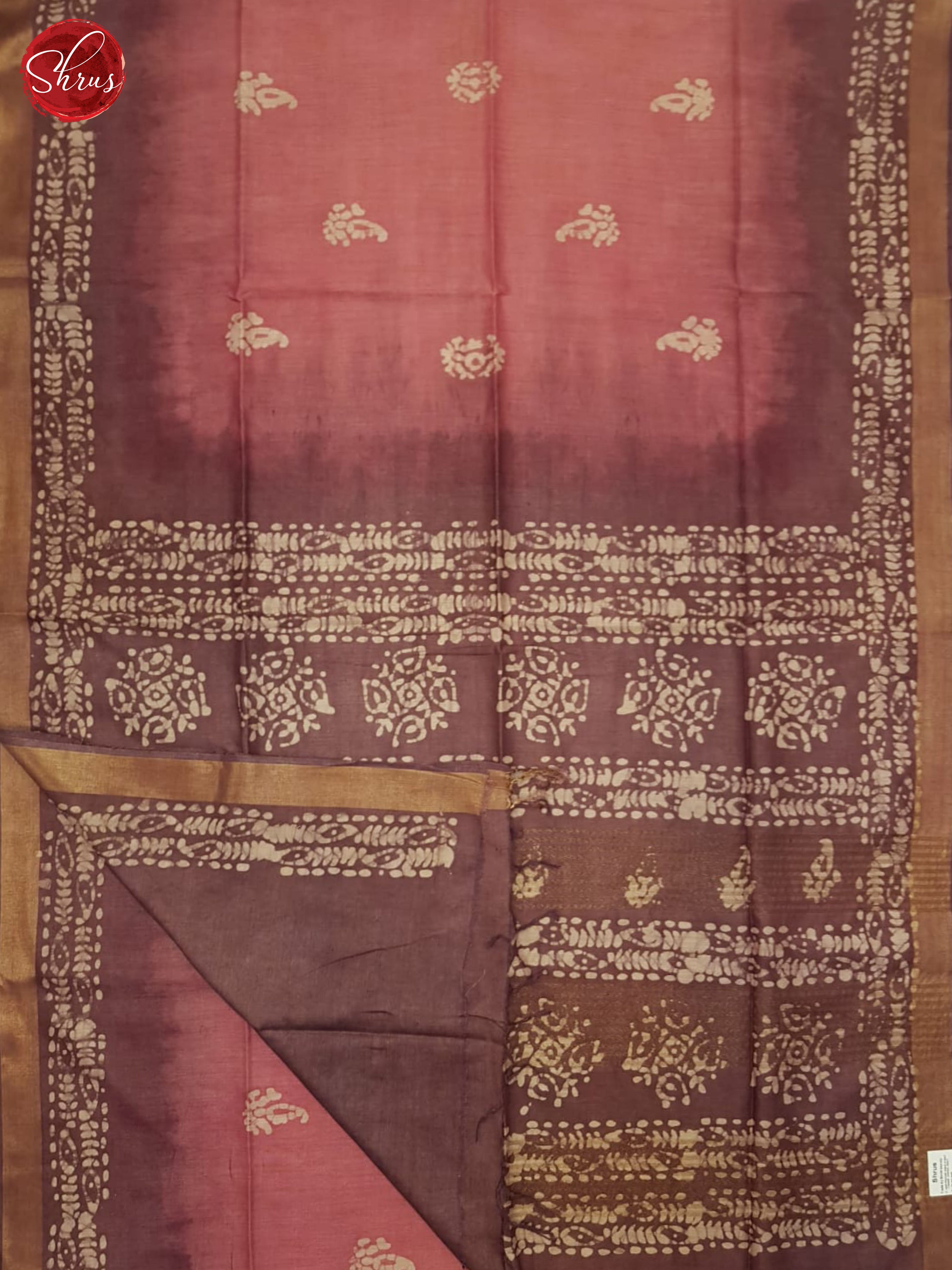 Pink And Dusty Wine- Bhatik Saree - Shop on ShrusEternity.com