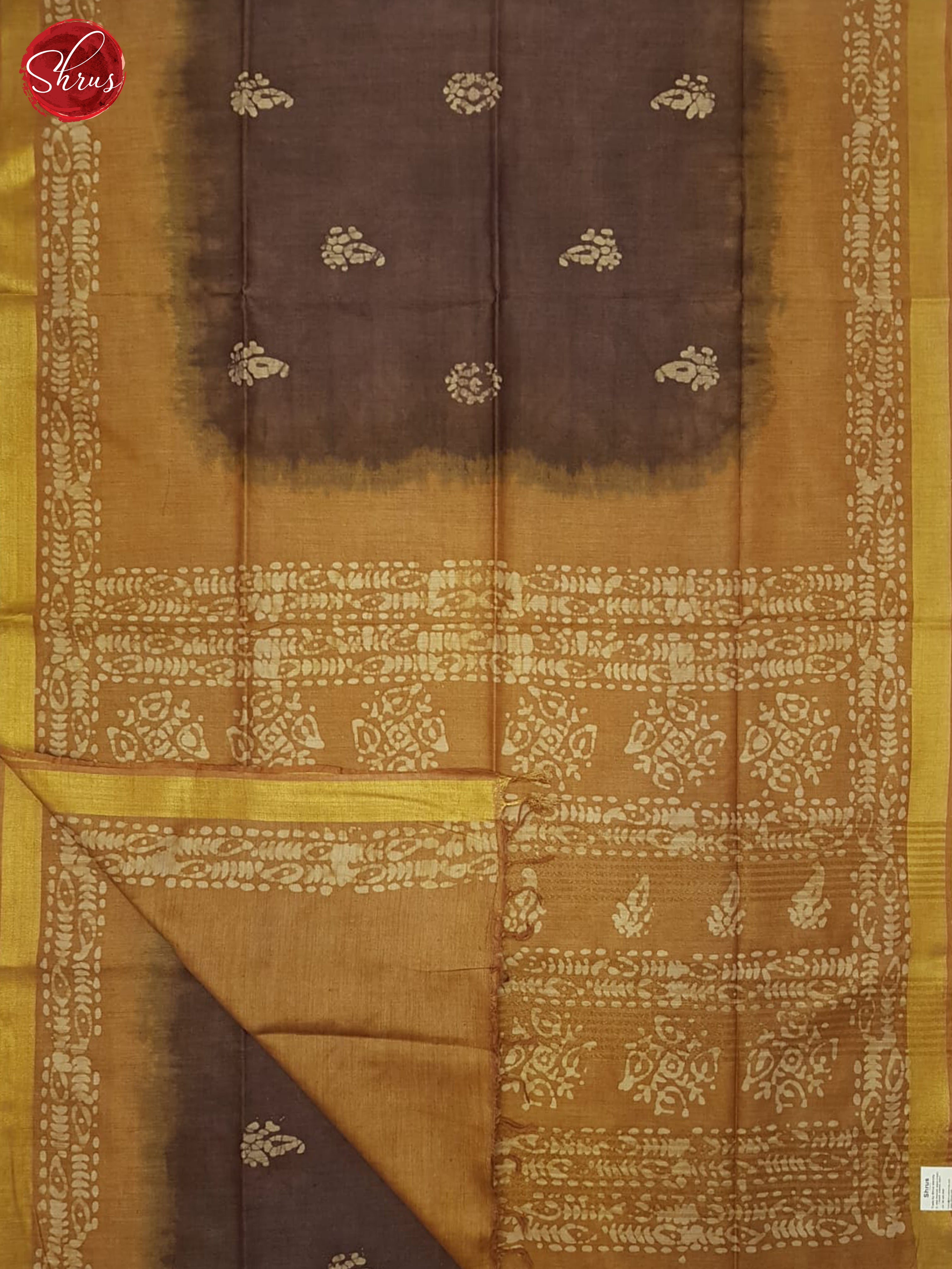 Brown And Mustard- Bhatik Saree - Shop on ShrusEternity.com