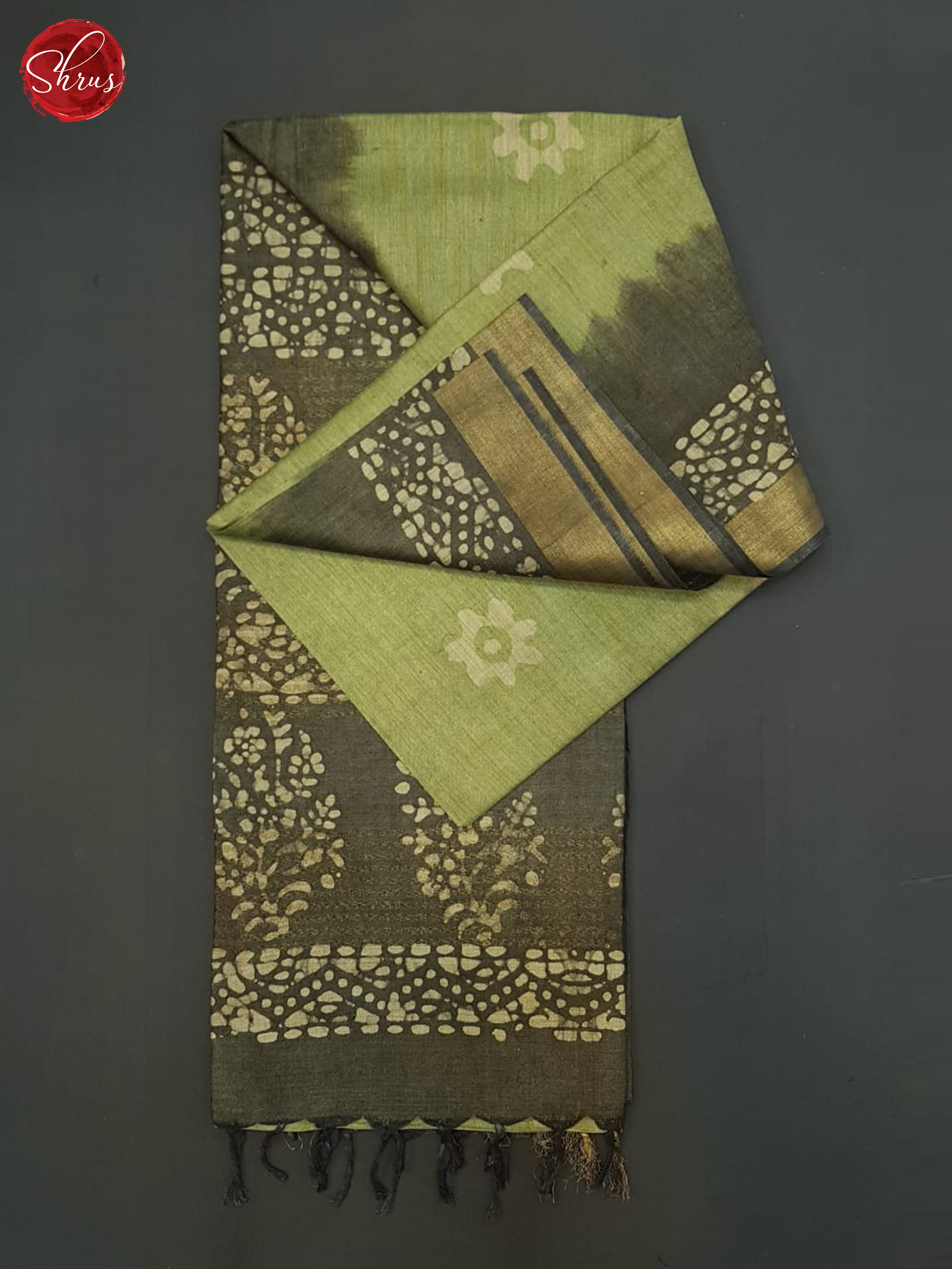 Green And Grey- Bhatik Saree - Shop on ShrusEternity.com