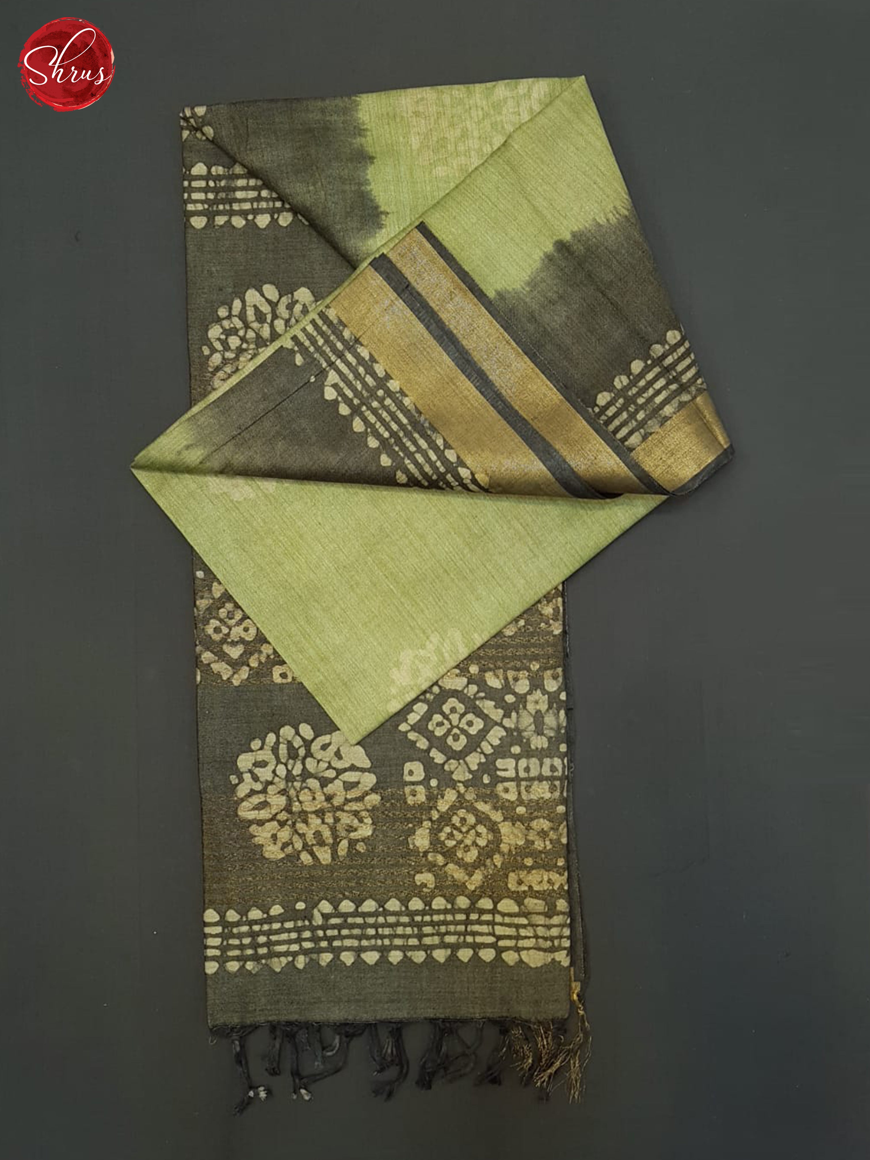 Green And Grey- Bhatik Saree - Shop on ShrusEternity.com