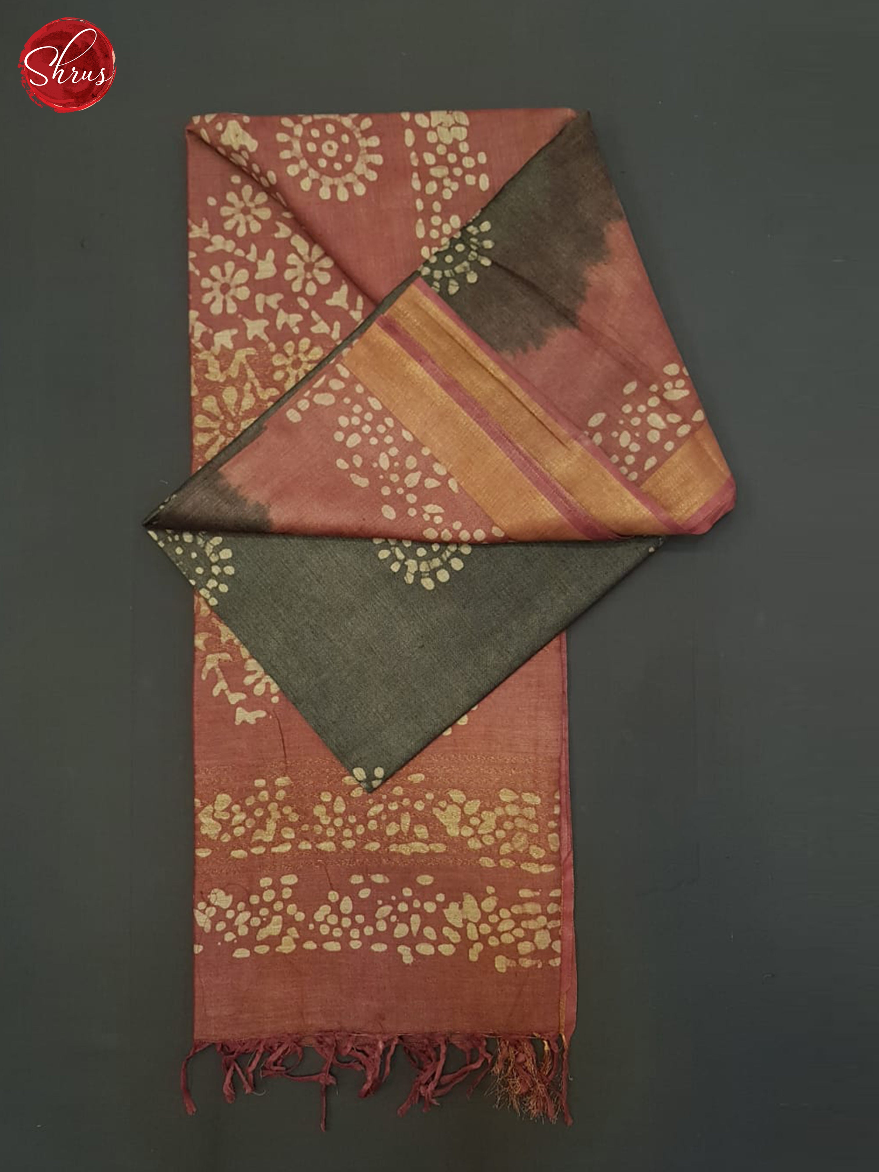 Grey And Dusty Maroon- Bhatik Saree - Shop on ShrusEternity.com