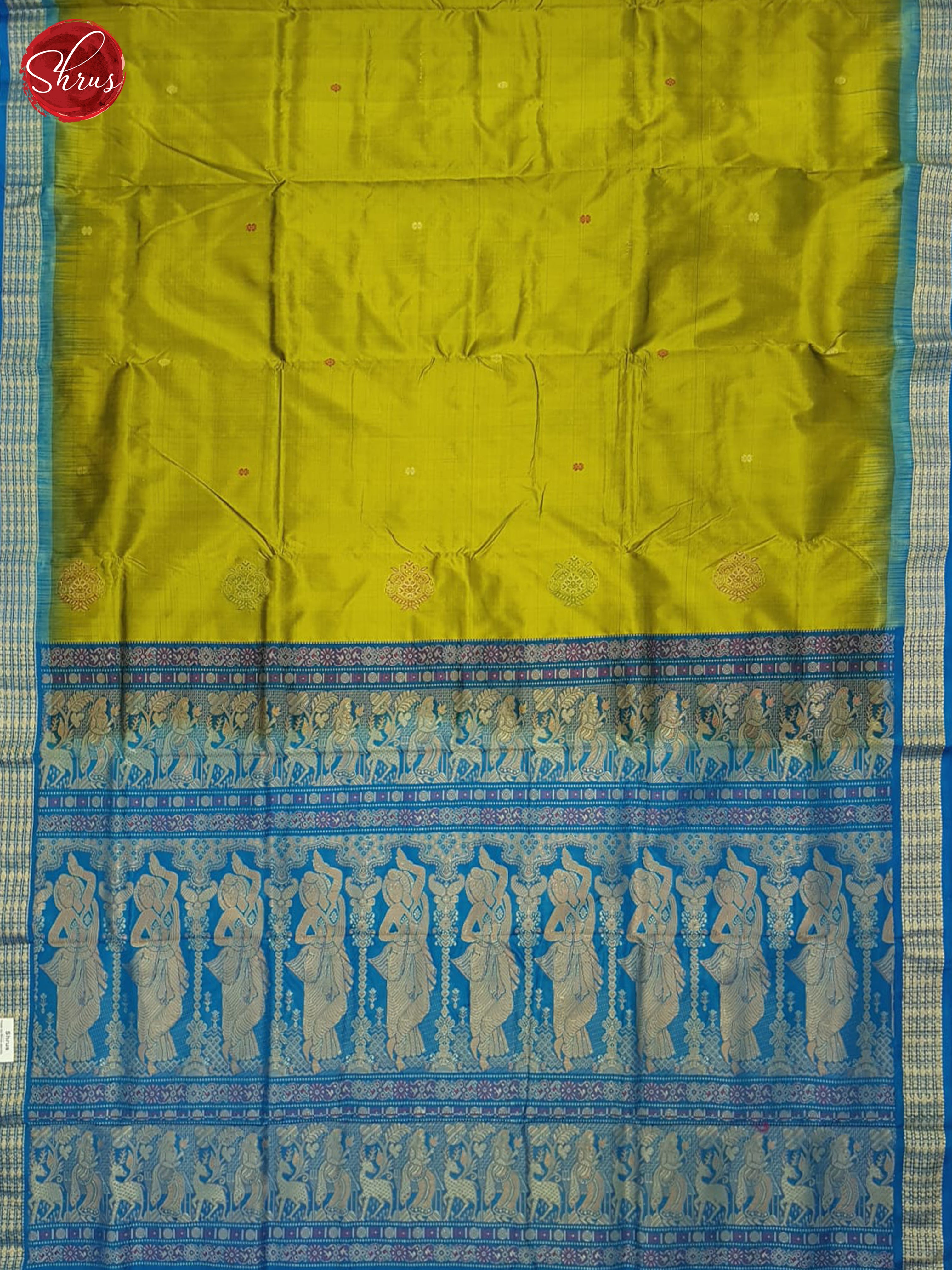 Green And Blue- Odhisa Sambalpuri Silk Saree - Shop on ShrusEternity.com
