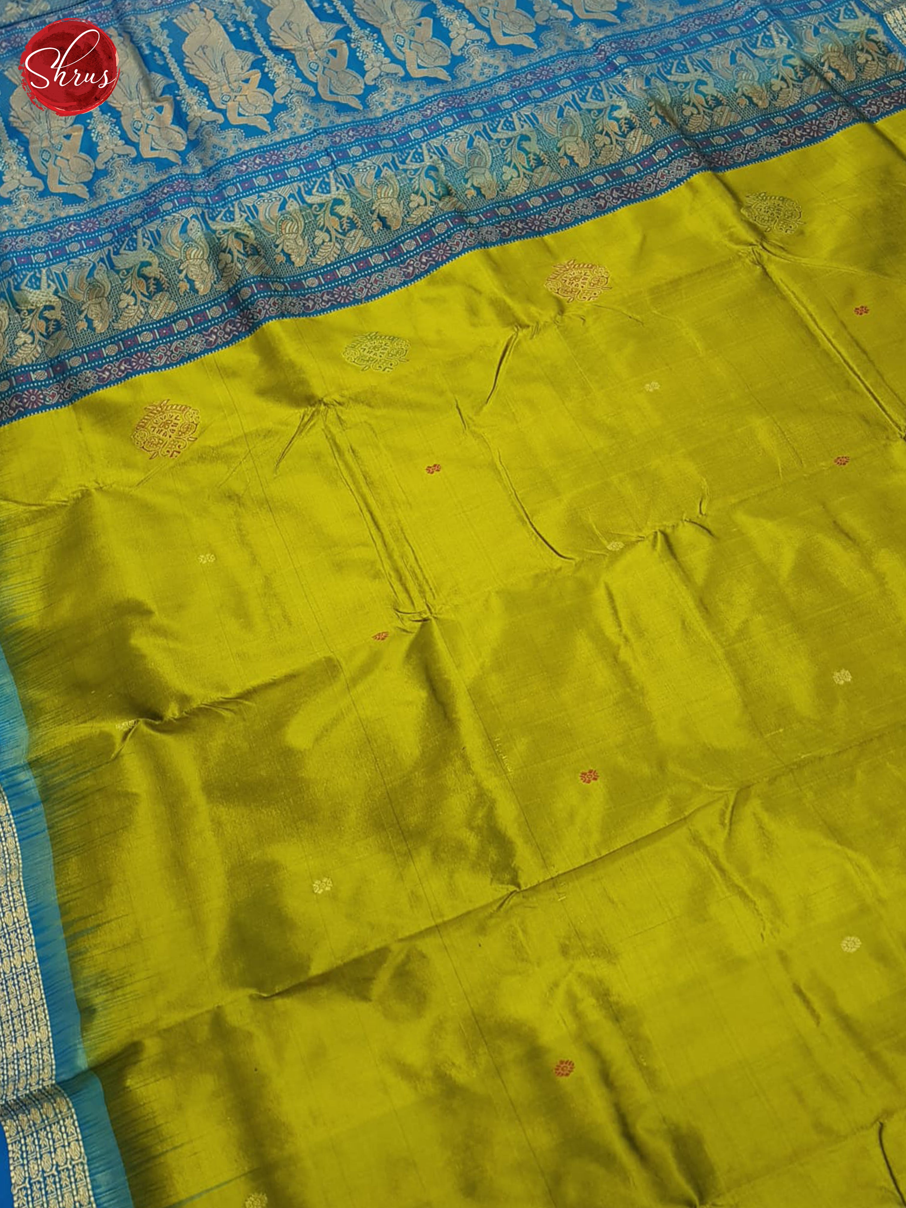 Green And Blue- Odhisa Sambalpuri Silk Saree - Shop on ShrusEternity.com