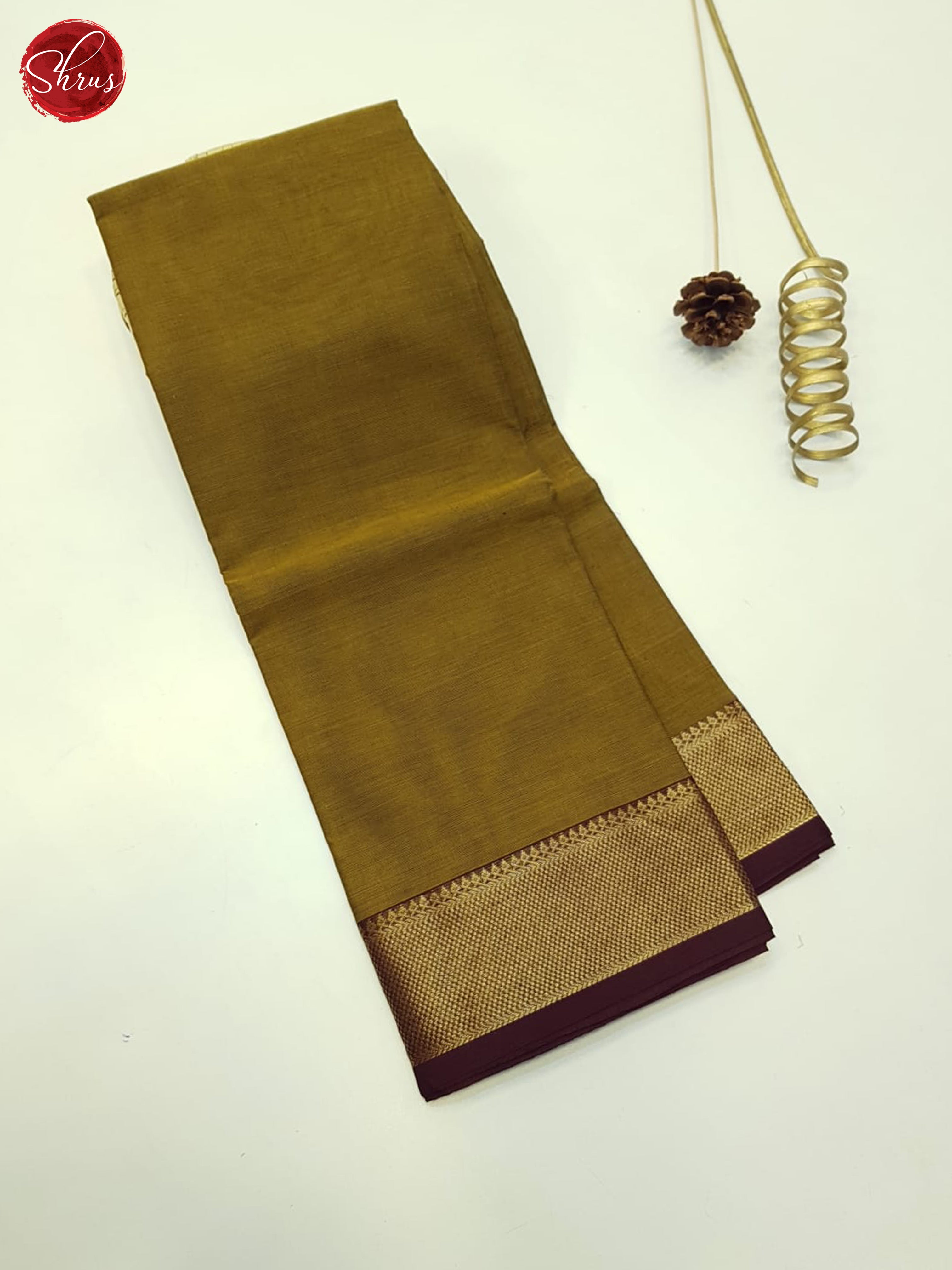 Light & Dark Brown- Unstitched Chettinad Cotton Top - Shop on ShrusEternity.com