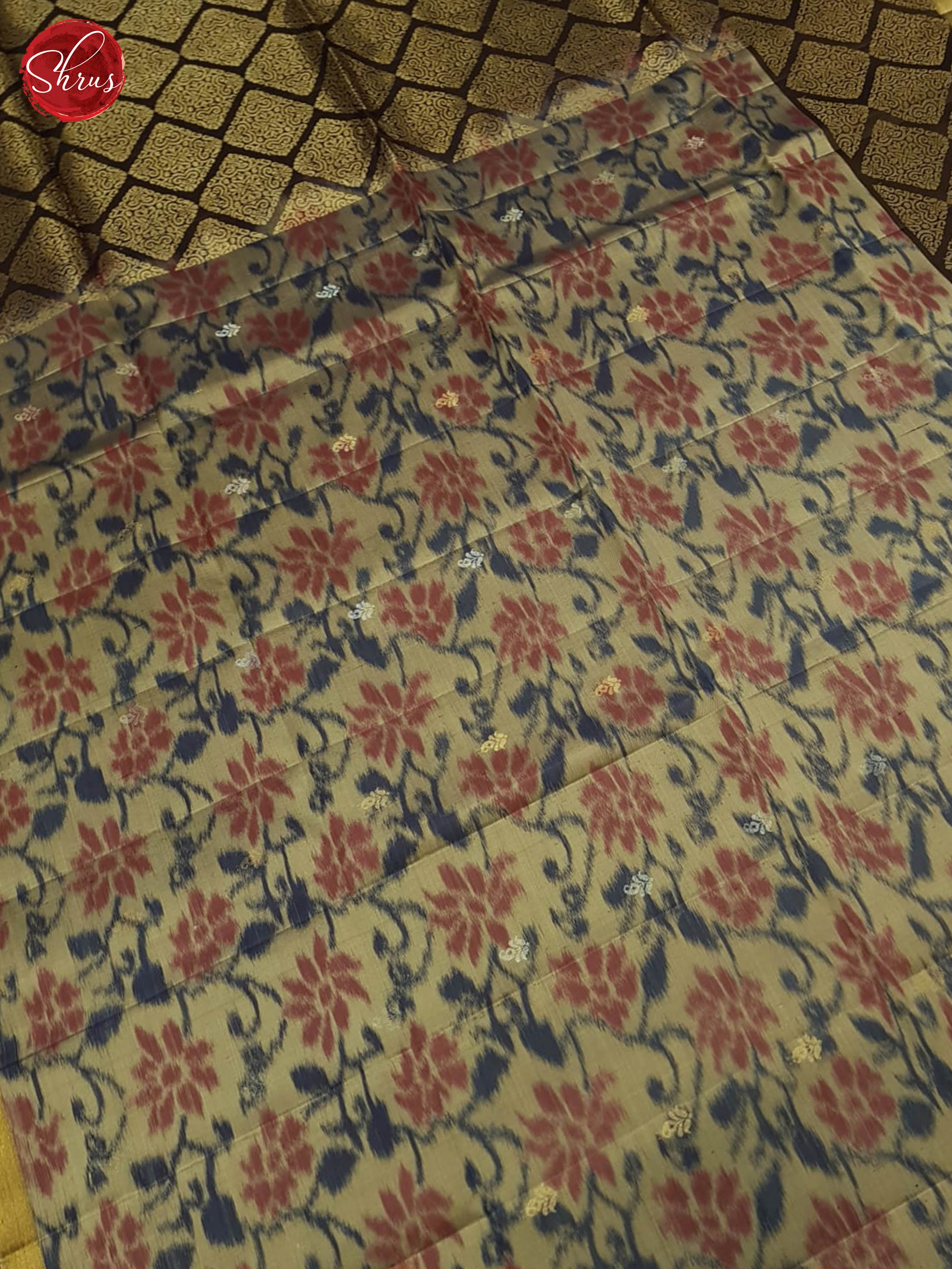 Grey And Brown- Soft Silk Saree-3