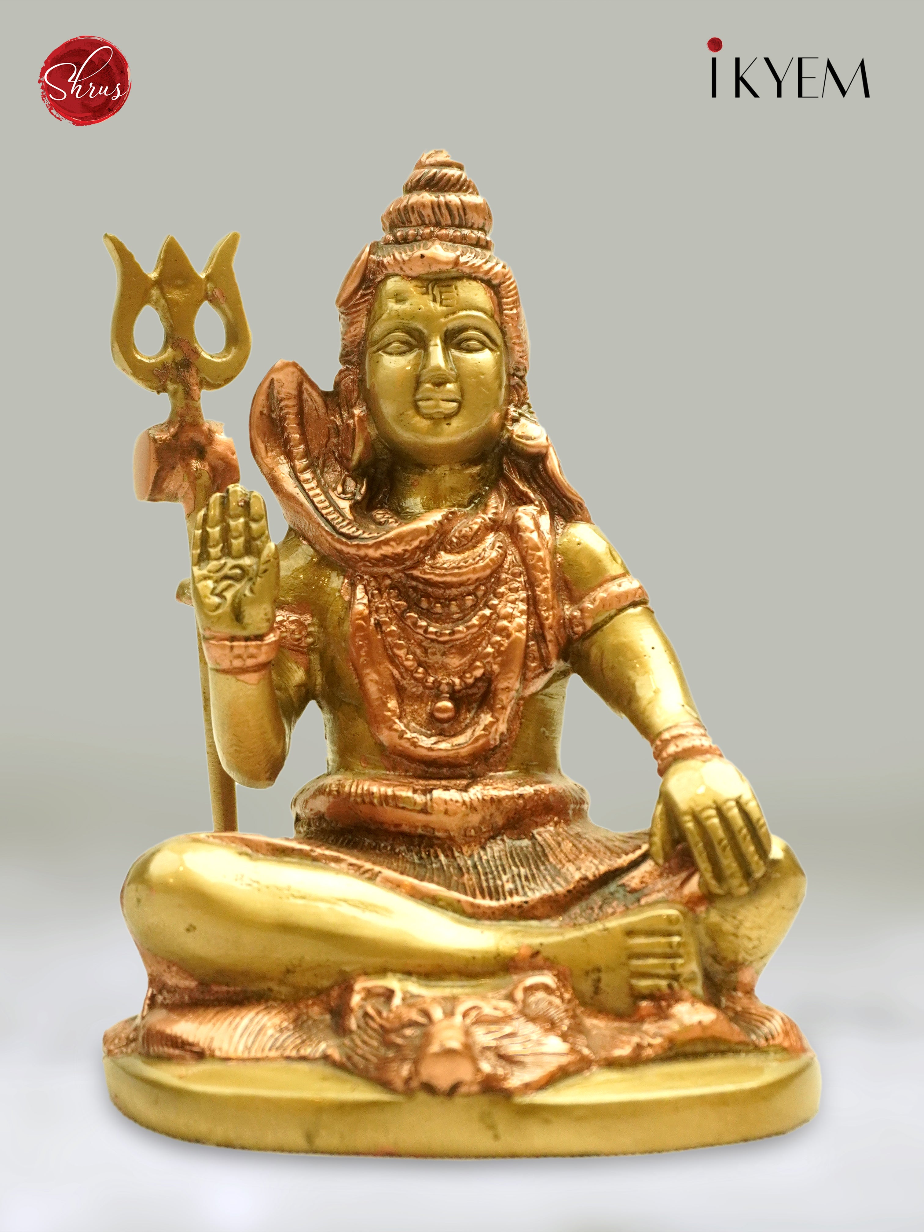 Lord Shiva in Dual tone (Brass & Copper), Feature rich. Perfect for your pooja room - Shop on ShrusEternity.com