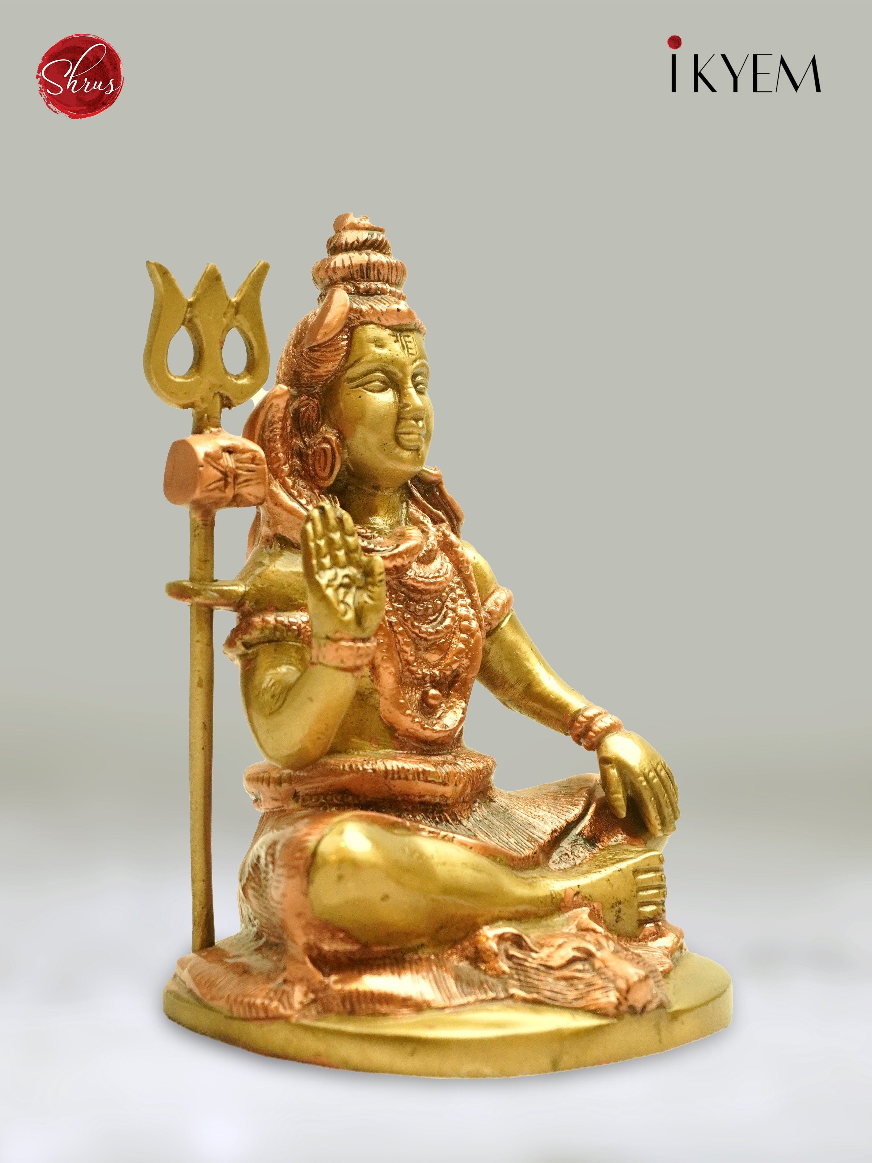 Lord Shiva in Dual tone (Brass & Copper), Feature rich. Perfect for your pooja room - Shop on ShrusEternity.com