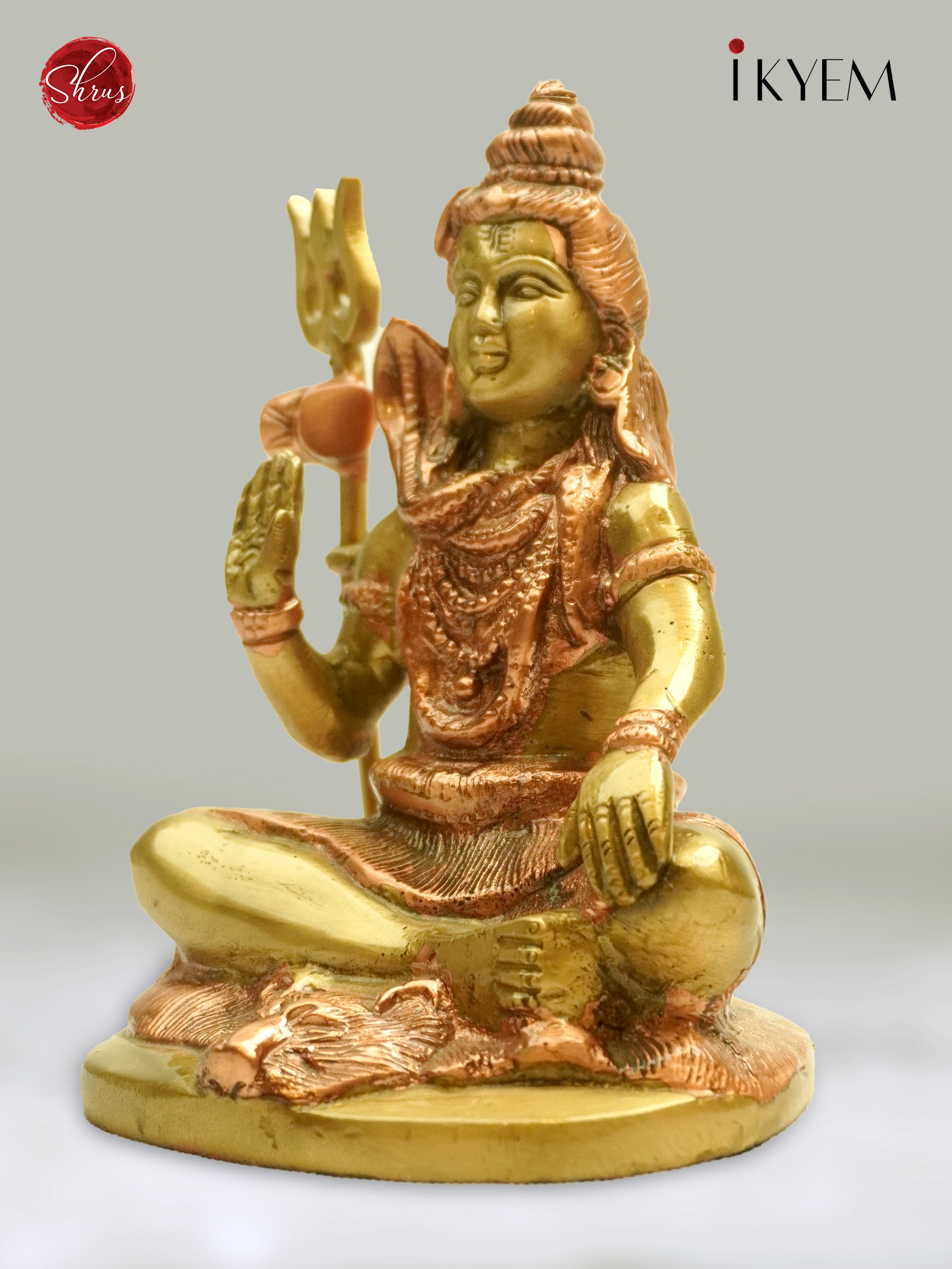 Lord Shiva in Dual tone (Brass & Copper), Feature rich. Perfect for your pooja room - Shop on ShrusEternity.com