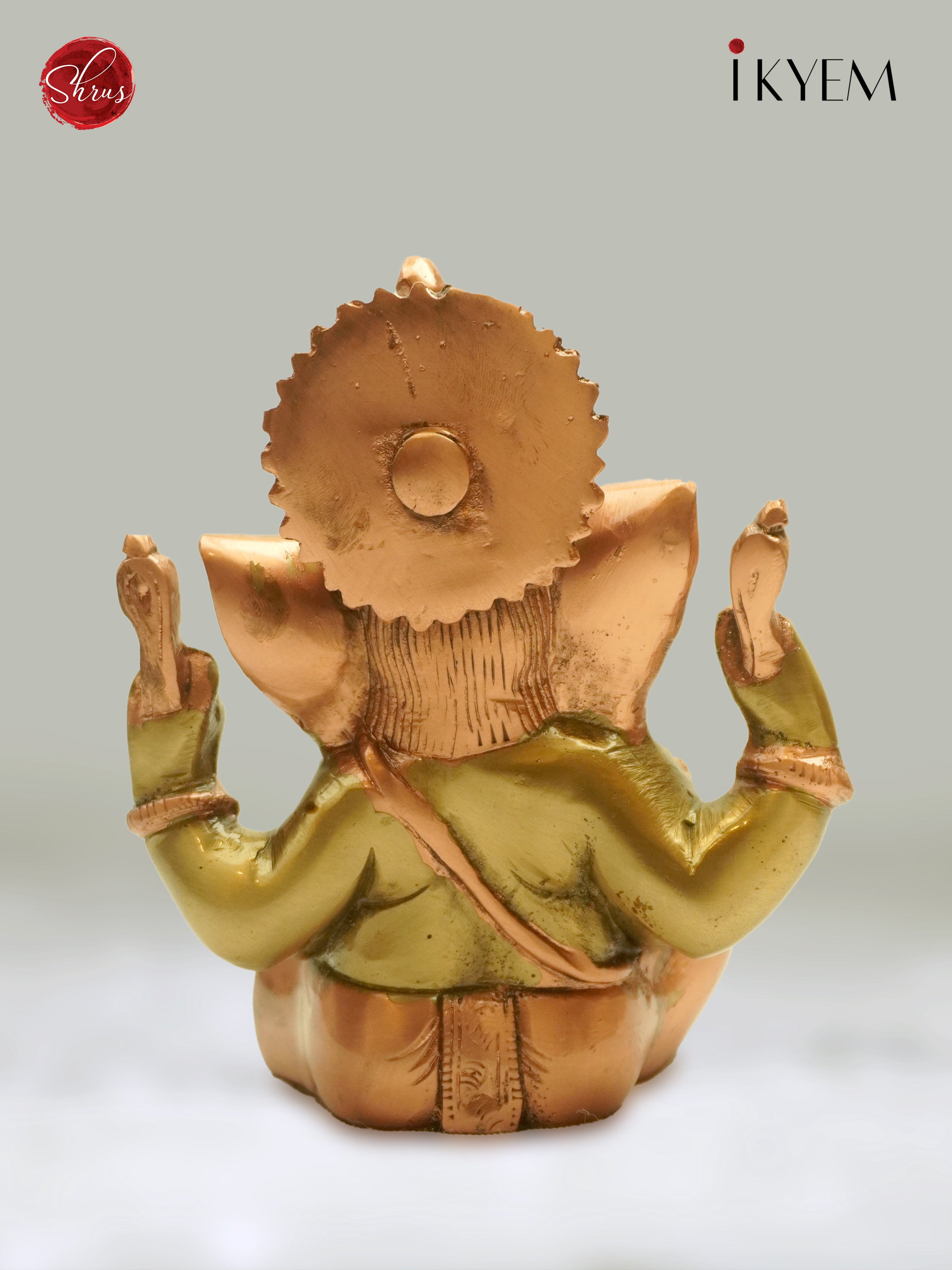 Lord Ganesha carved in Naval Grade Brass , Finished in Dual Tone (Brass & Copper) - Shop on ShrusEternity.com