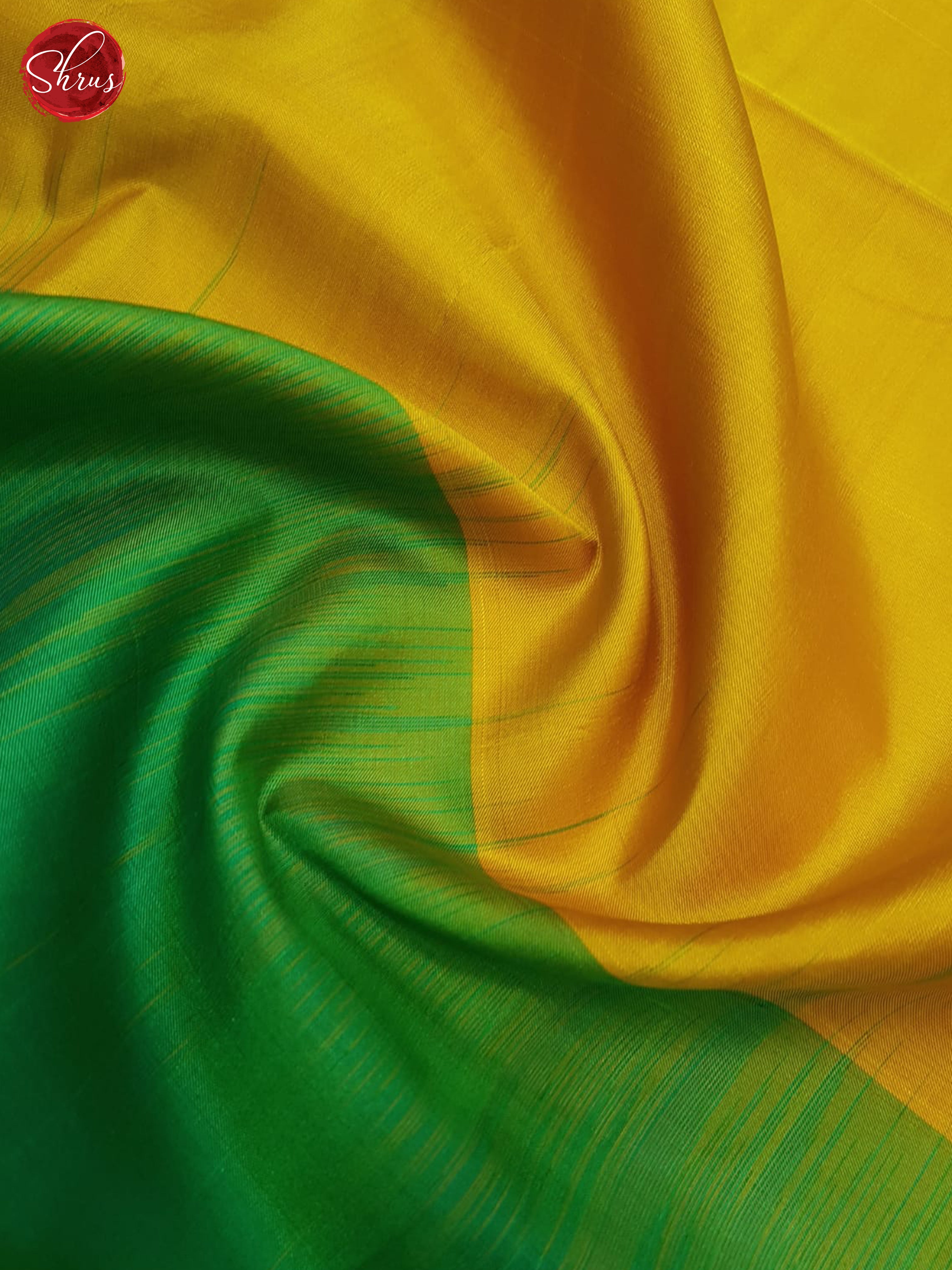 Yellow , Green & Blue- Soft Silk Saree - Shop on ShrusEternity.com