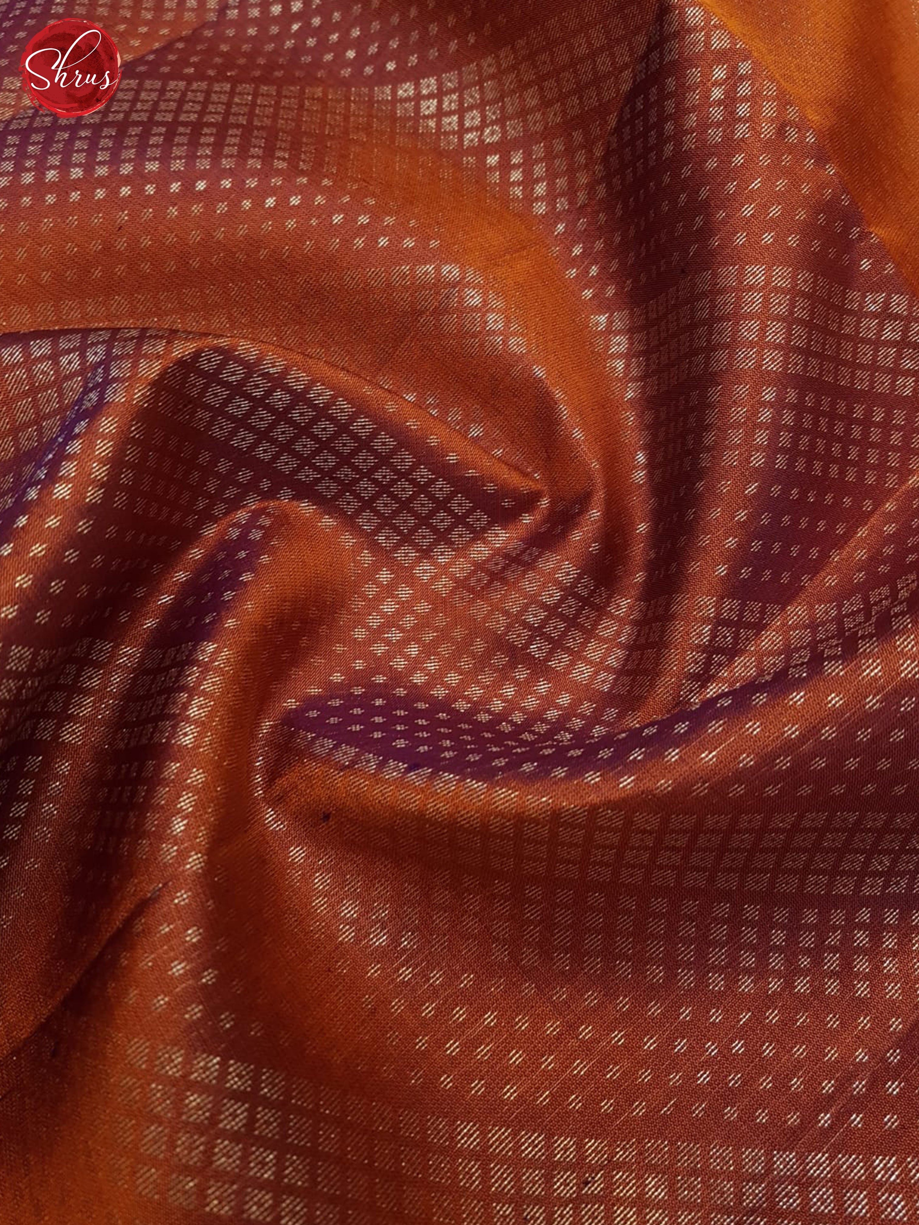 Brick Orange & Purple - Soft Silk Saree - Shop on ShrusEternity.com